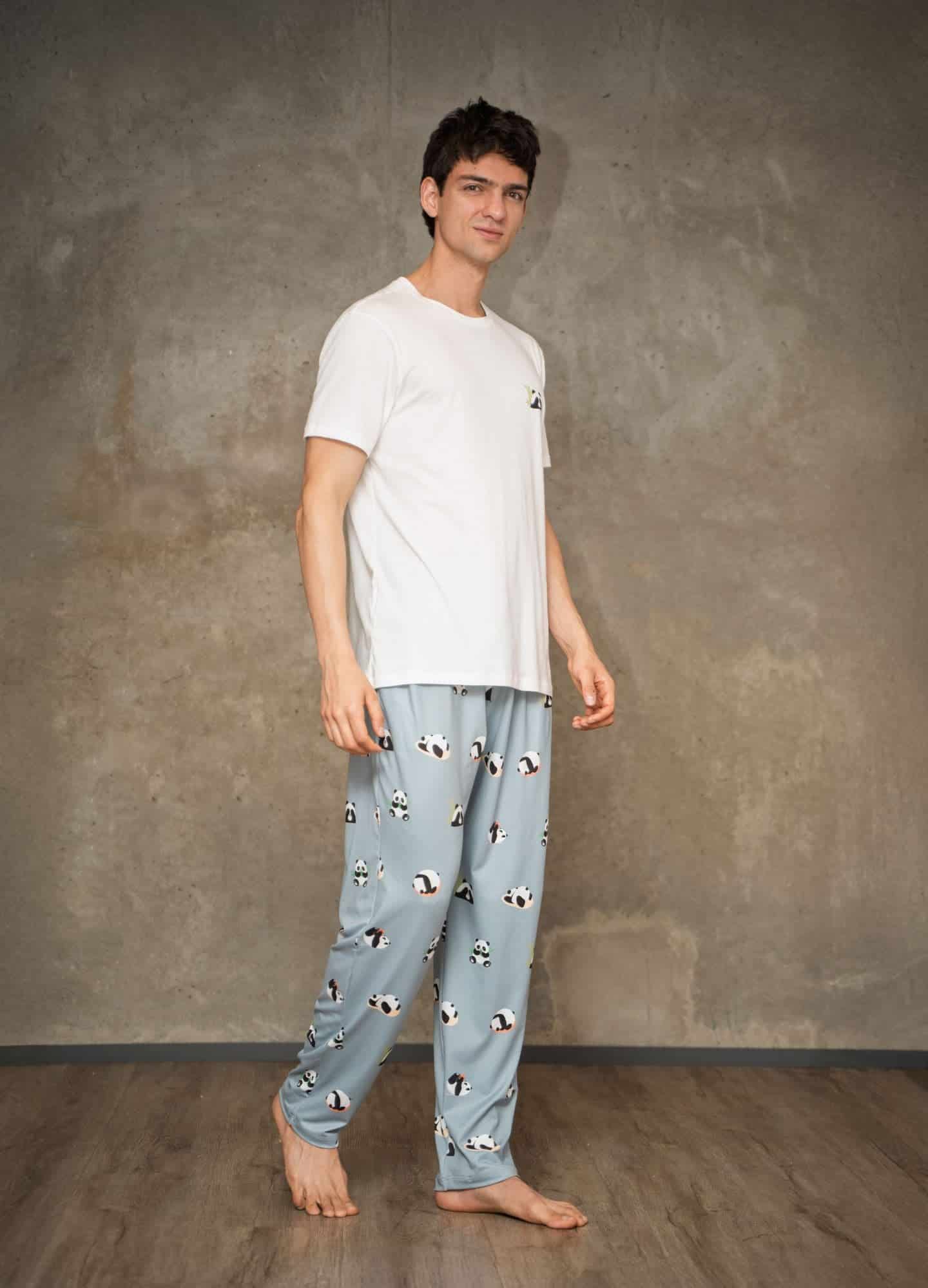 Conjunto Pantalón Pandas - Gris Azulado - miniatura 3