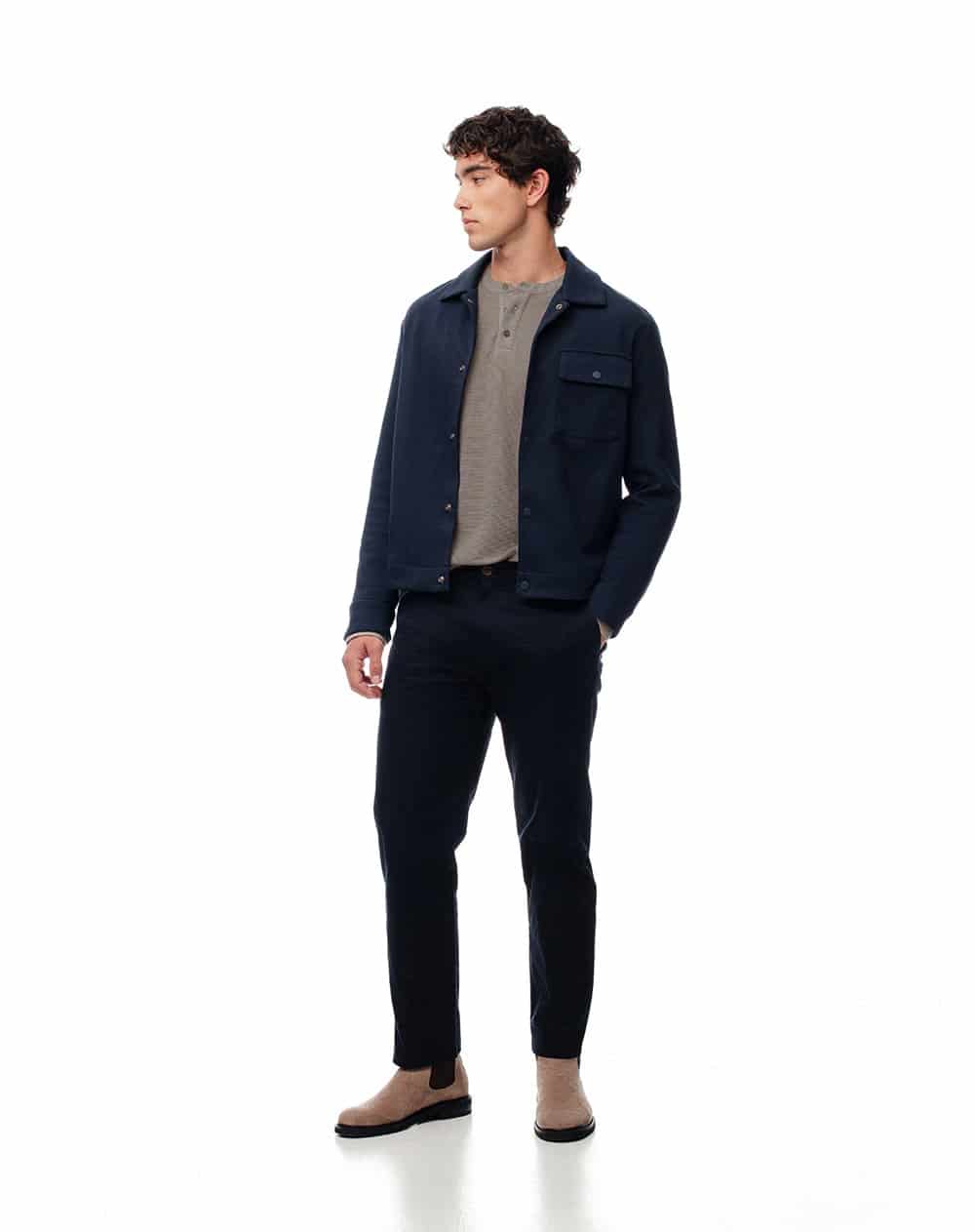 Pantalón regular tiro medio azul hombre - miniatura 1