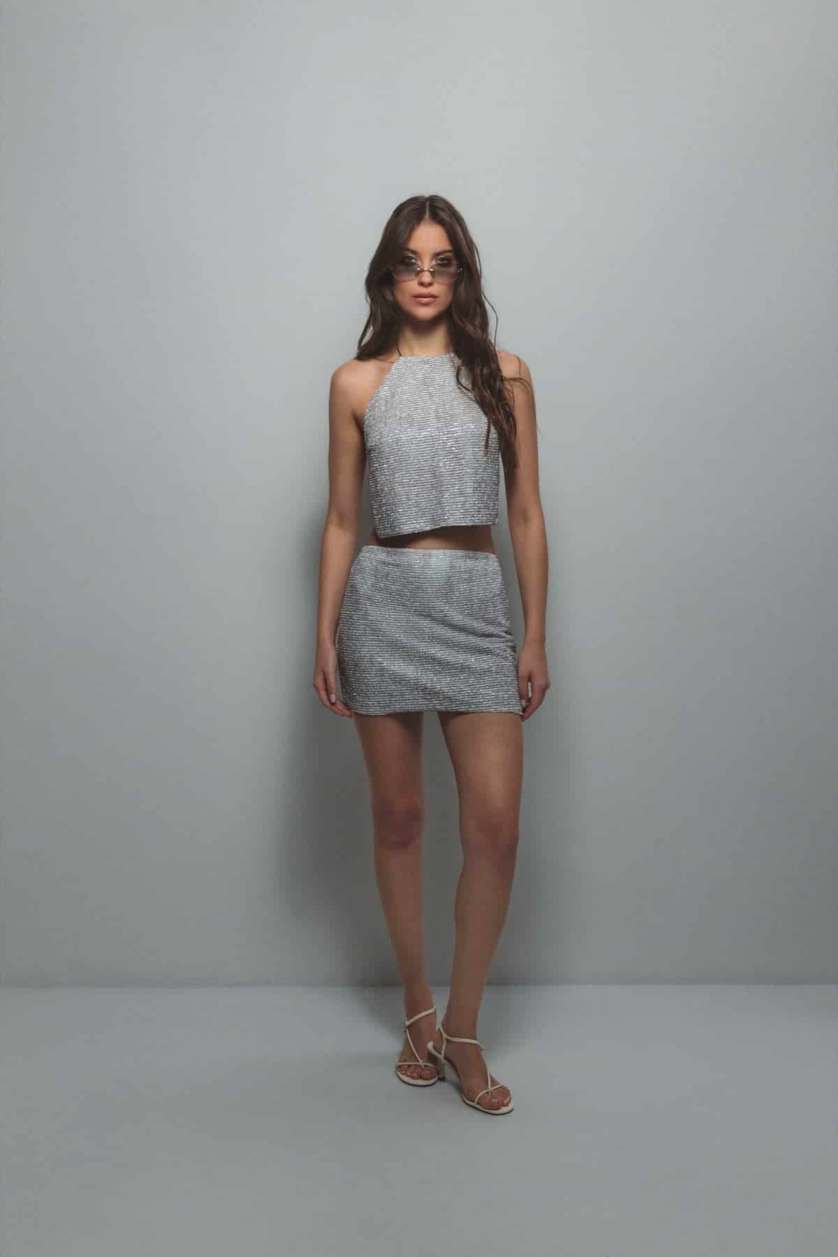 Alquimia Mini Skirt | Morning Mist - miniatura 2