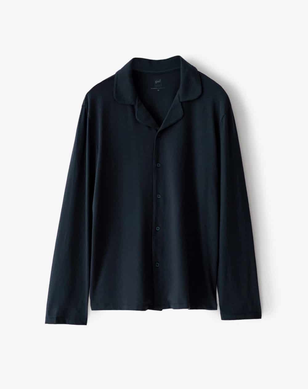 Camisa + pantalón de pijama algodón azul hombre - miniatura 5