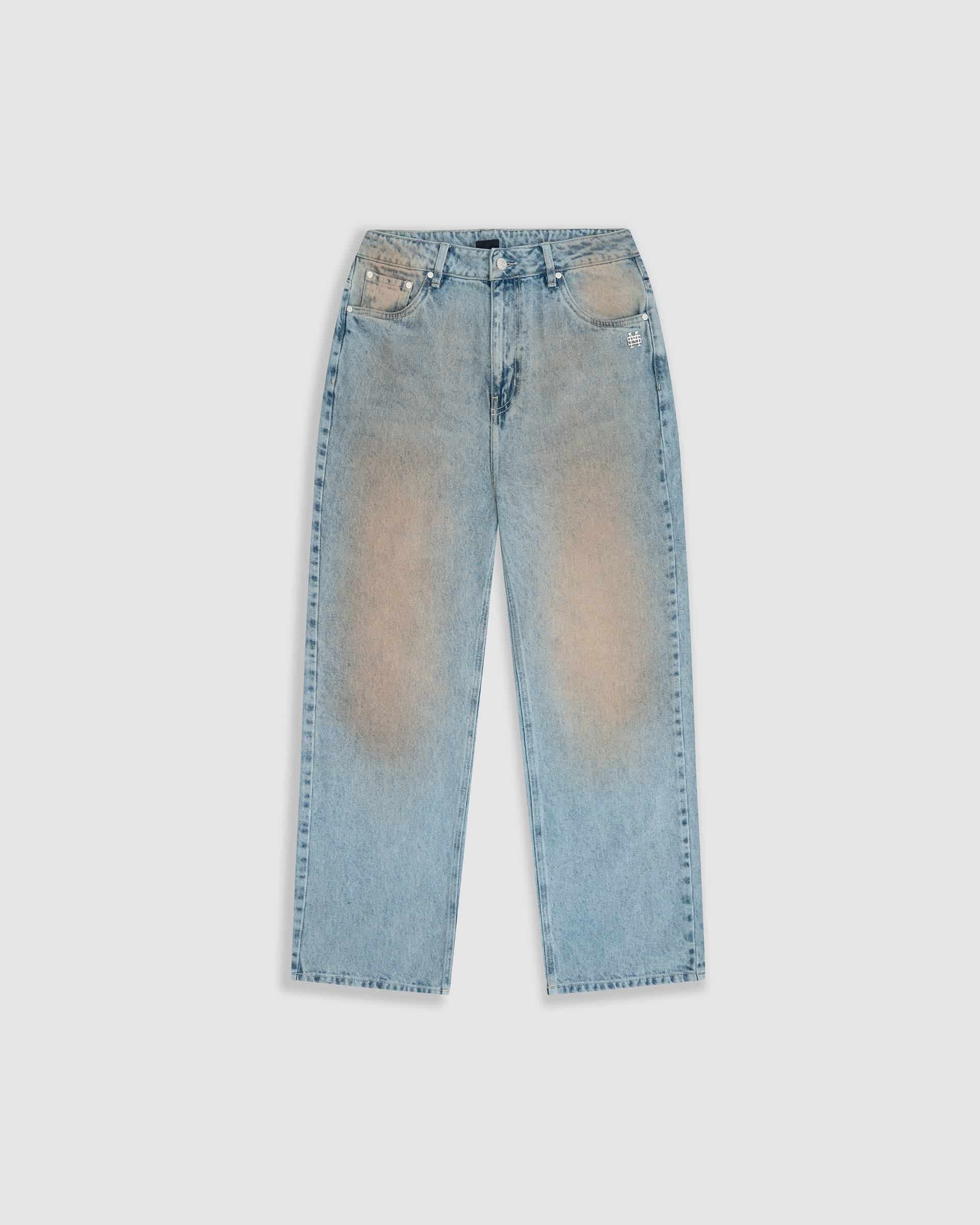 Straight Fit Rally Jeans - Dirty Blue - miniatura 1