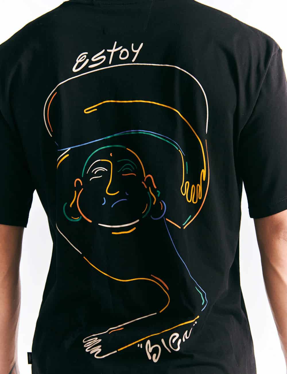 Camiseta Oversize Estoy bien  negro Hombre - miniatura 11