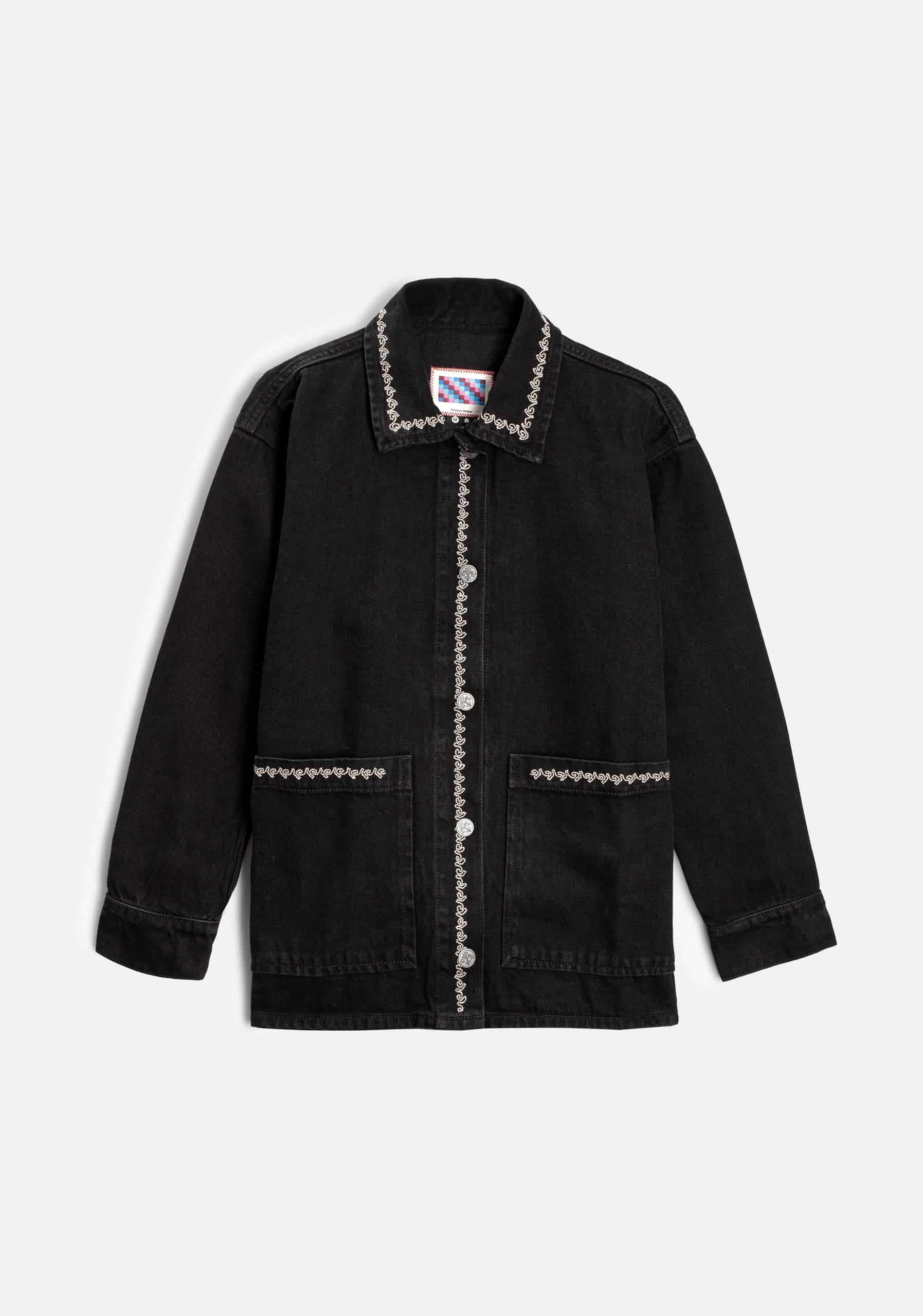 Chaqueta M Violetta Denim Bord. Negro - miniatura 2