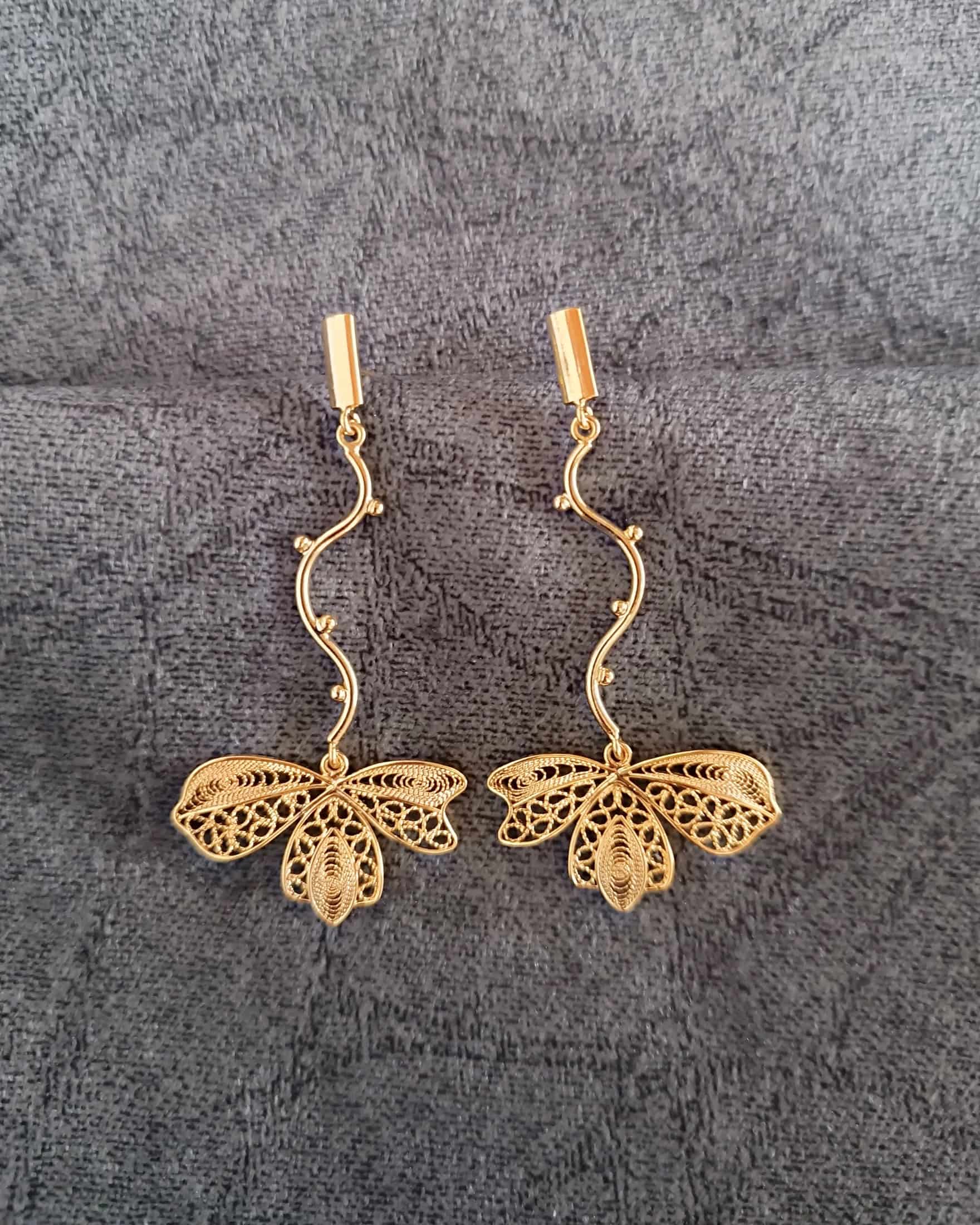 Aretes largo filigrana, Omaira - miniatura 4