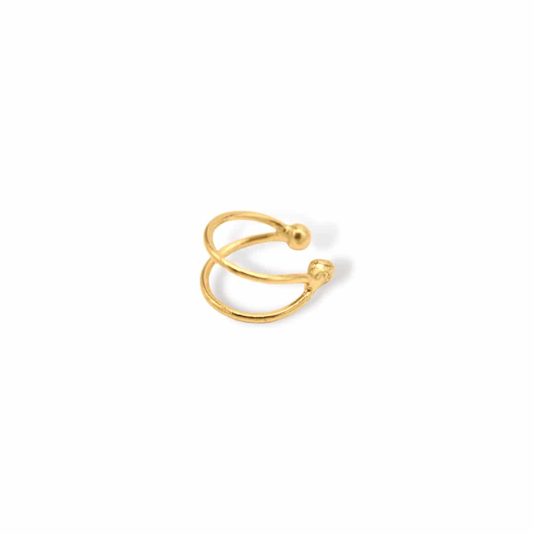Earcuff liso de dos alambres - miniatura 1