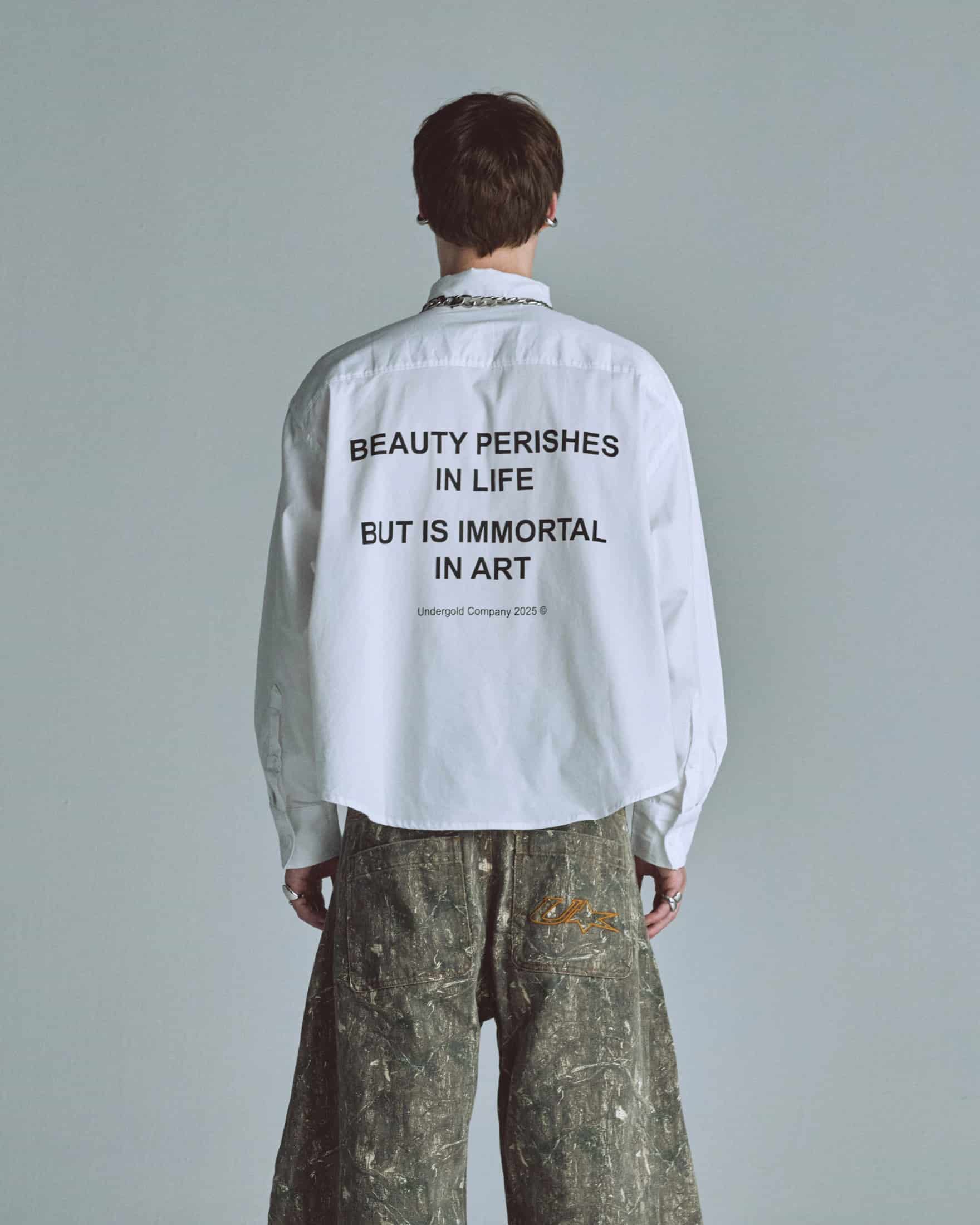 Echoes Beauty Long Sleeve Boxy Fit Shirt Bone - miniatura 7