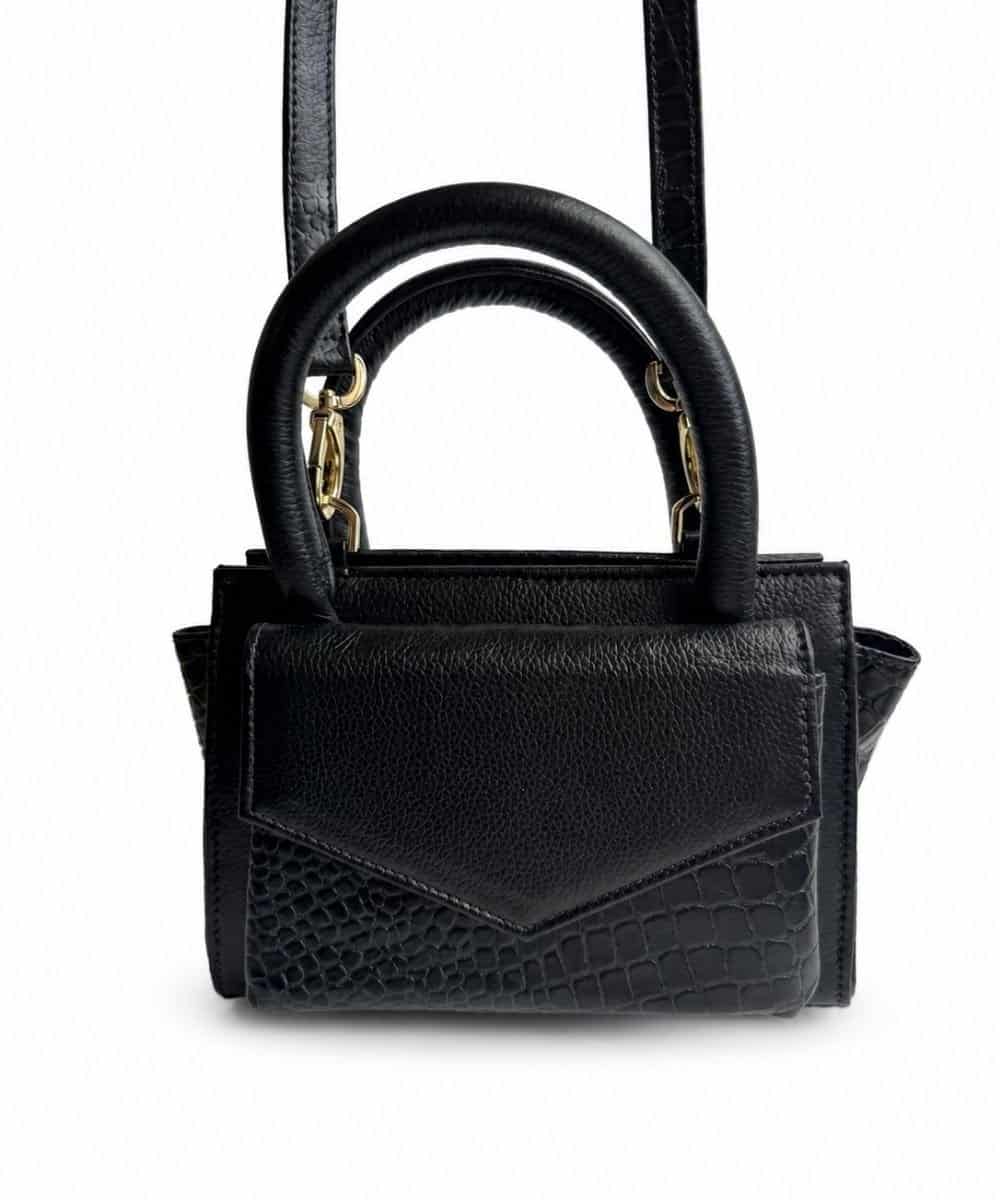 MiniBag Negro Texturas – Bolso en Cuero - miniatura 2