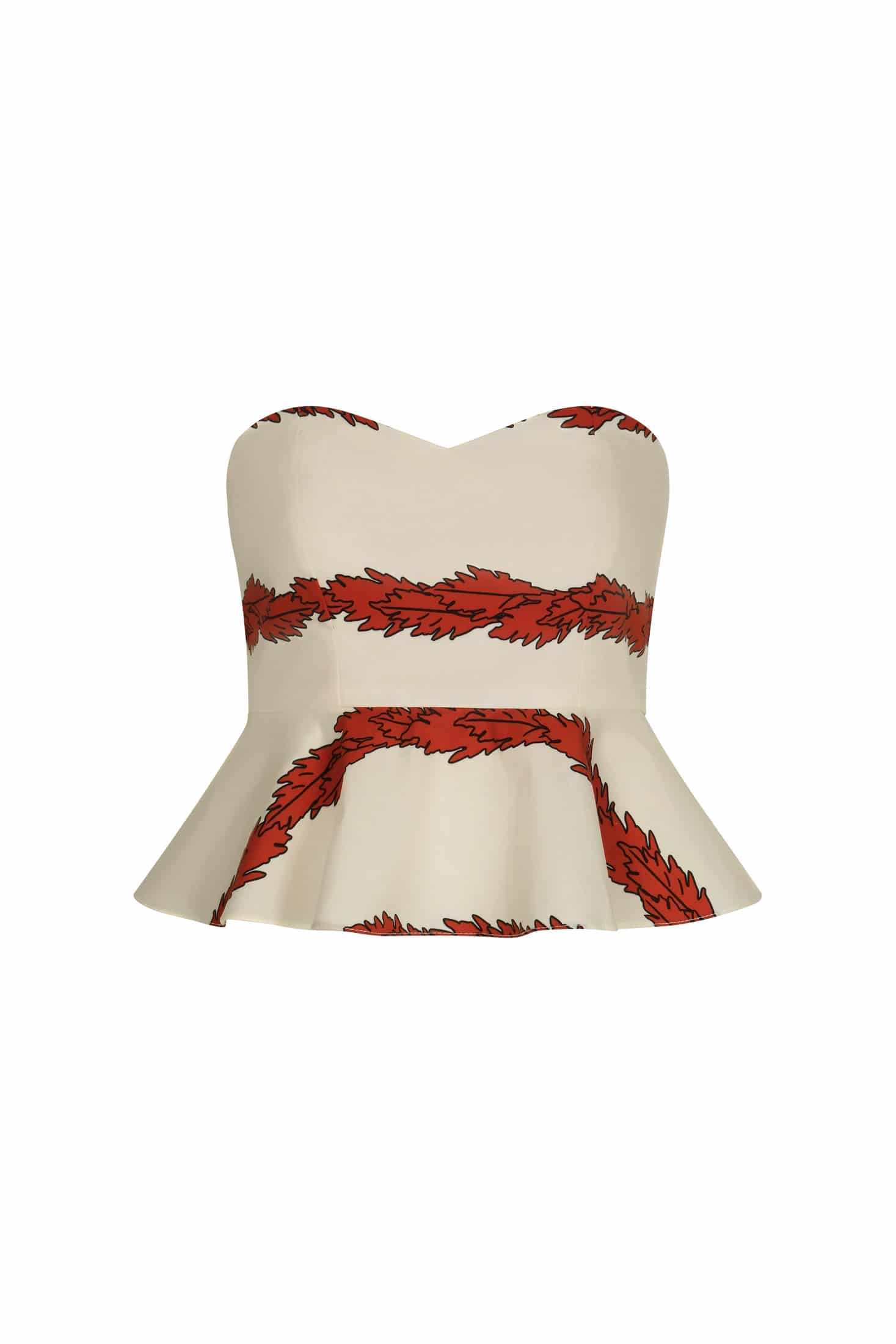 Peplum Cotton Top / Orange Stripes - miniatura 1