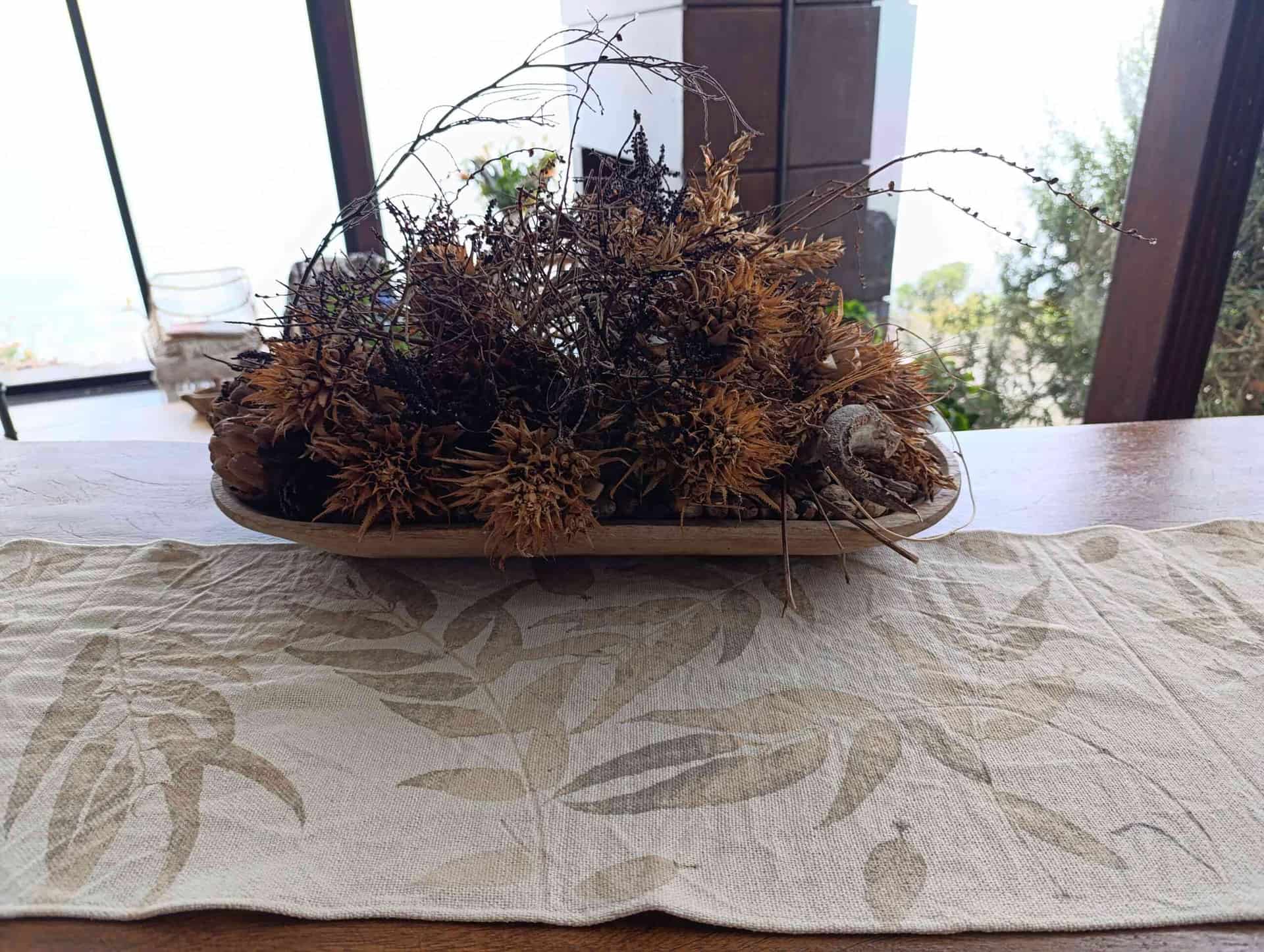 Caminos de mesa impresión botánica - miniatura 5