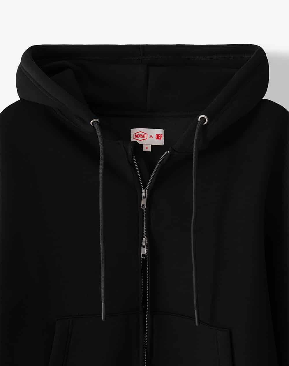 Buzo tipo hoodie negro unisex GEF | MORAT - miniatura 9