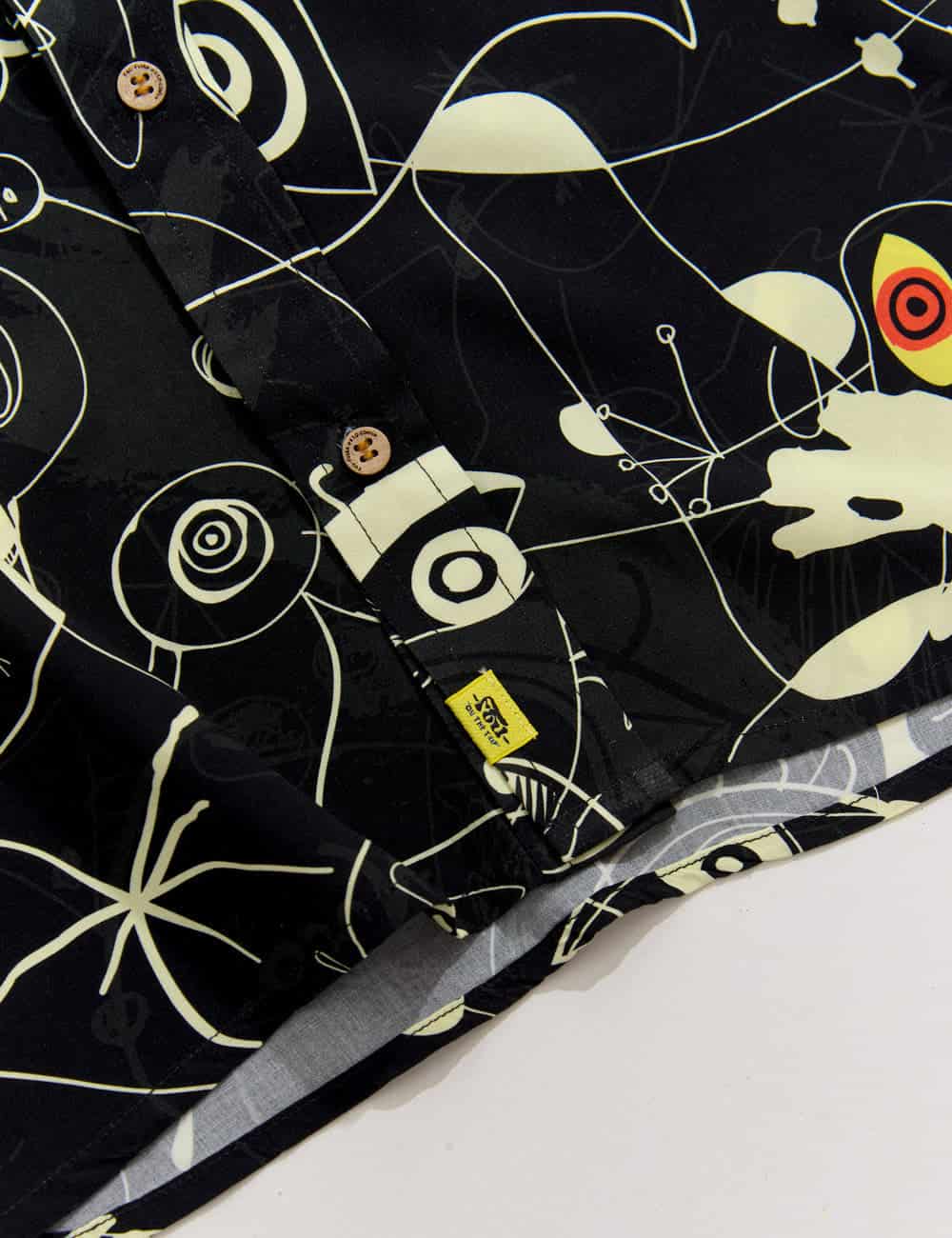 Camisa Regular Fit Miro  negro + crudo Hombre - miniatura 5