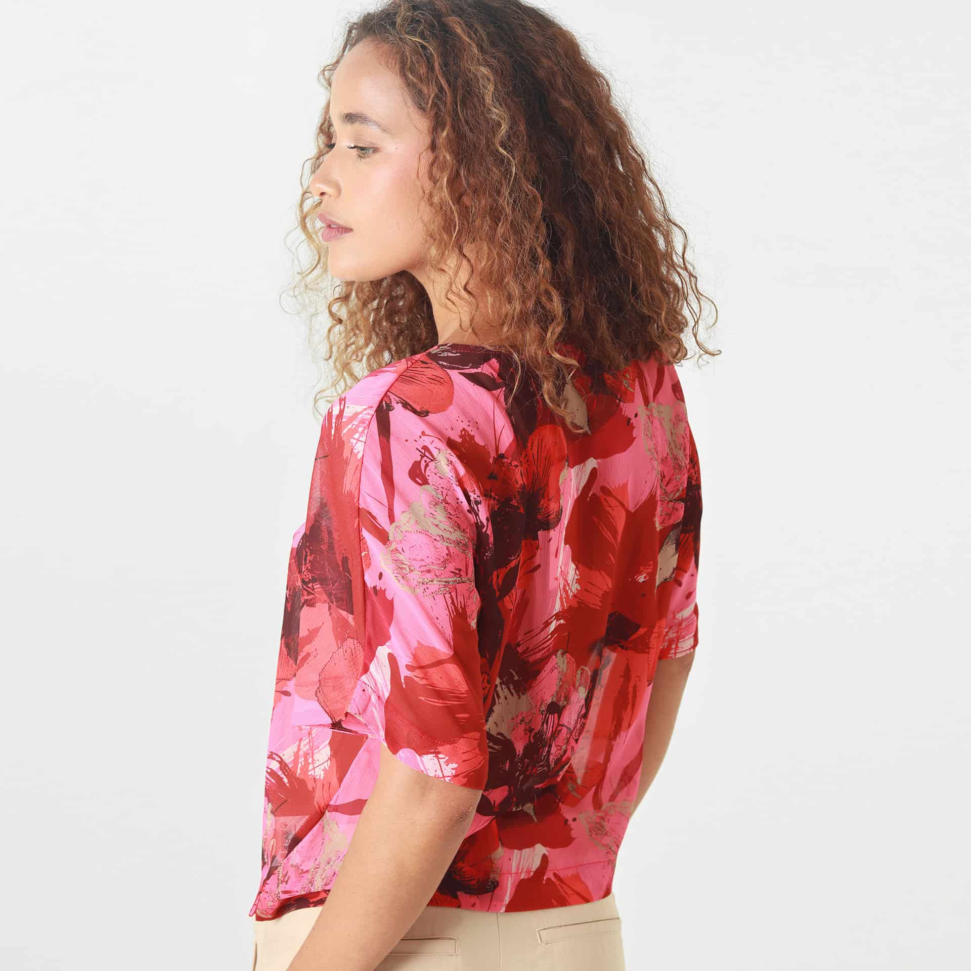 Blusa Cuello V Manga Corta - miniatura 2