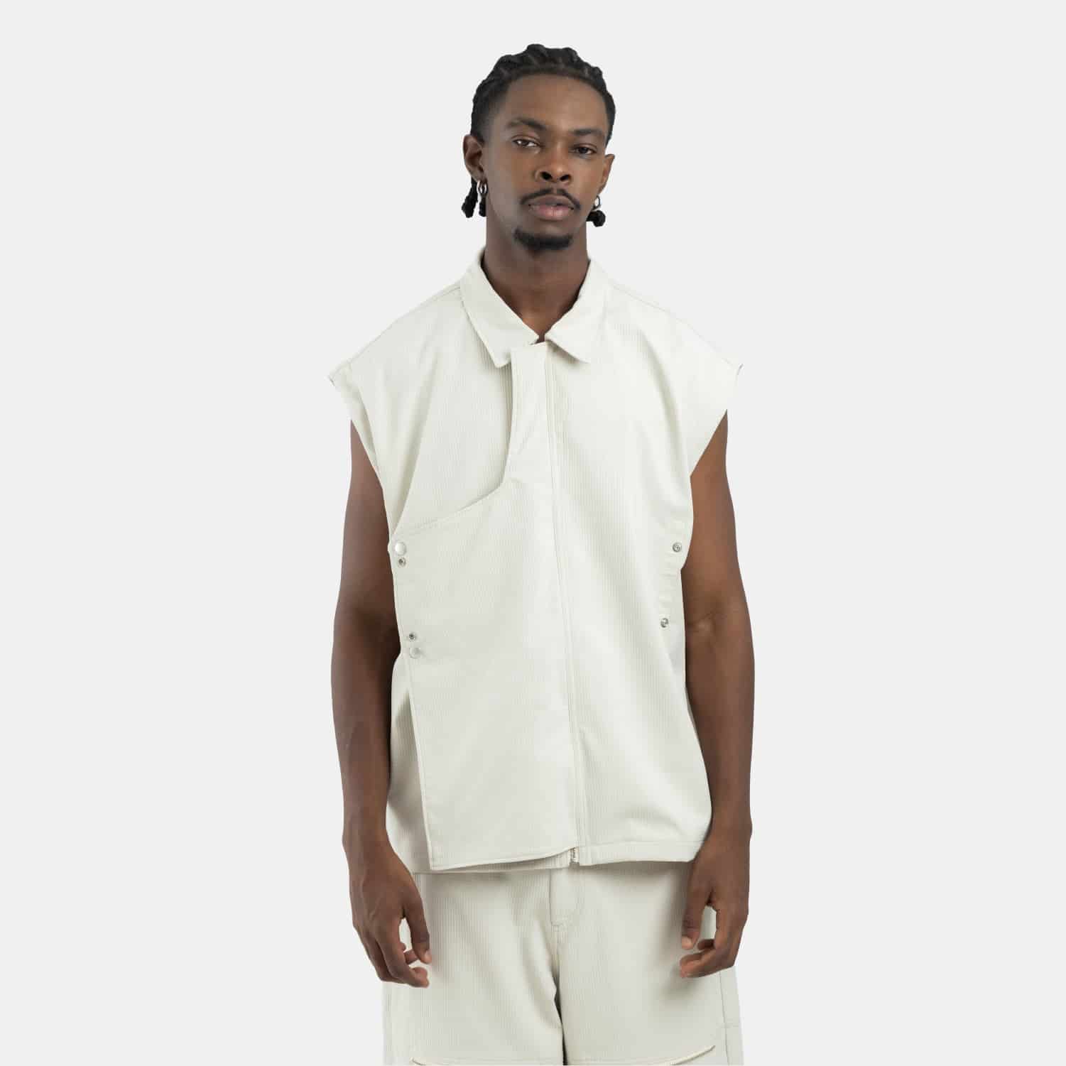 Convertible Utility Jacket Beige - miniatura 1