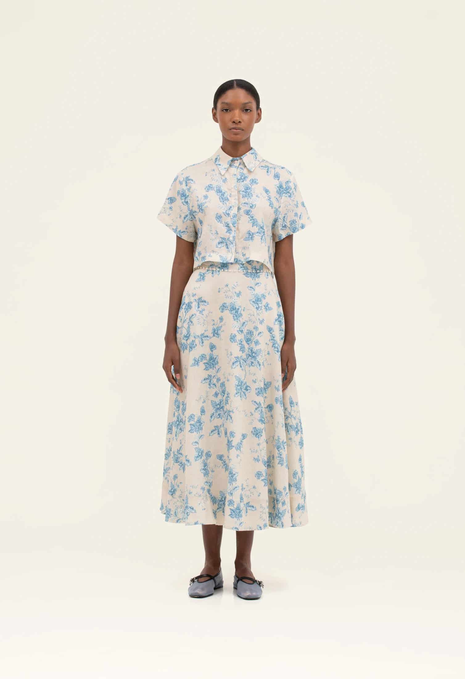 Bergamota Bougainvillea Maxi Skirt - miniatura 3