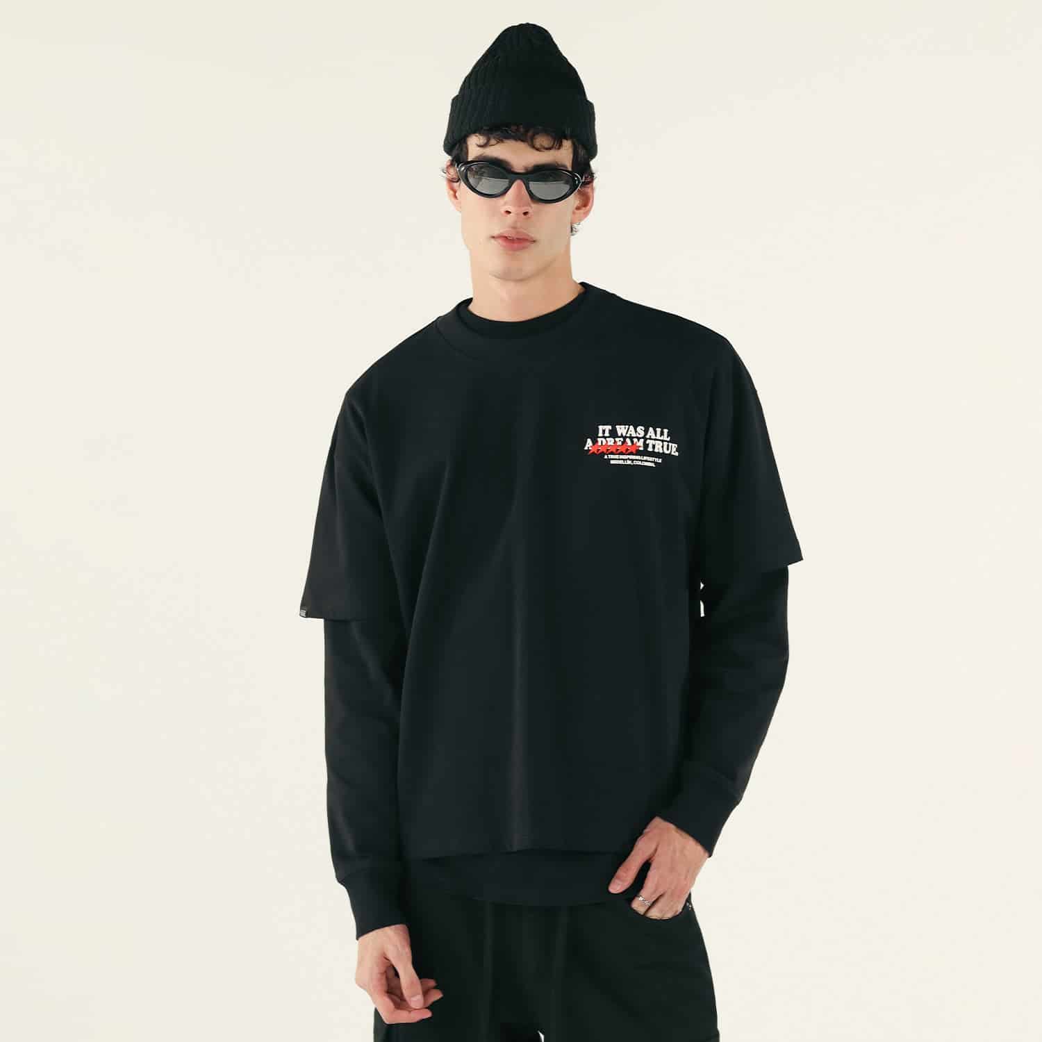 Dream True Boxy T-Shirt - Black - miniatura 2