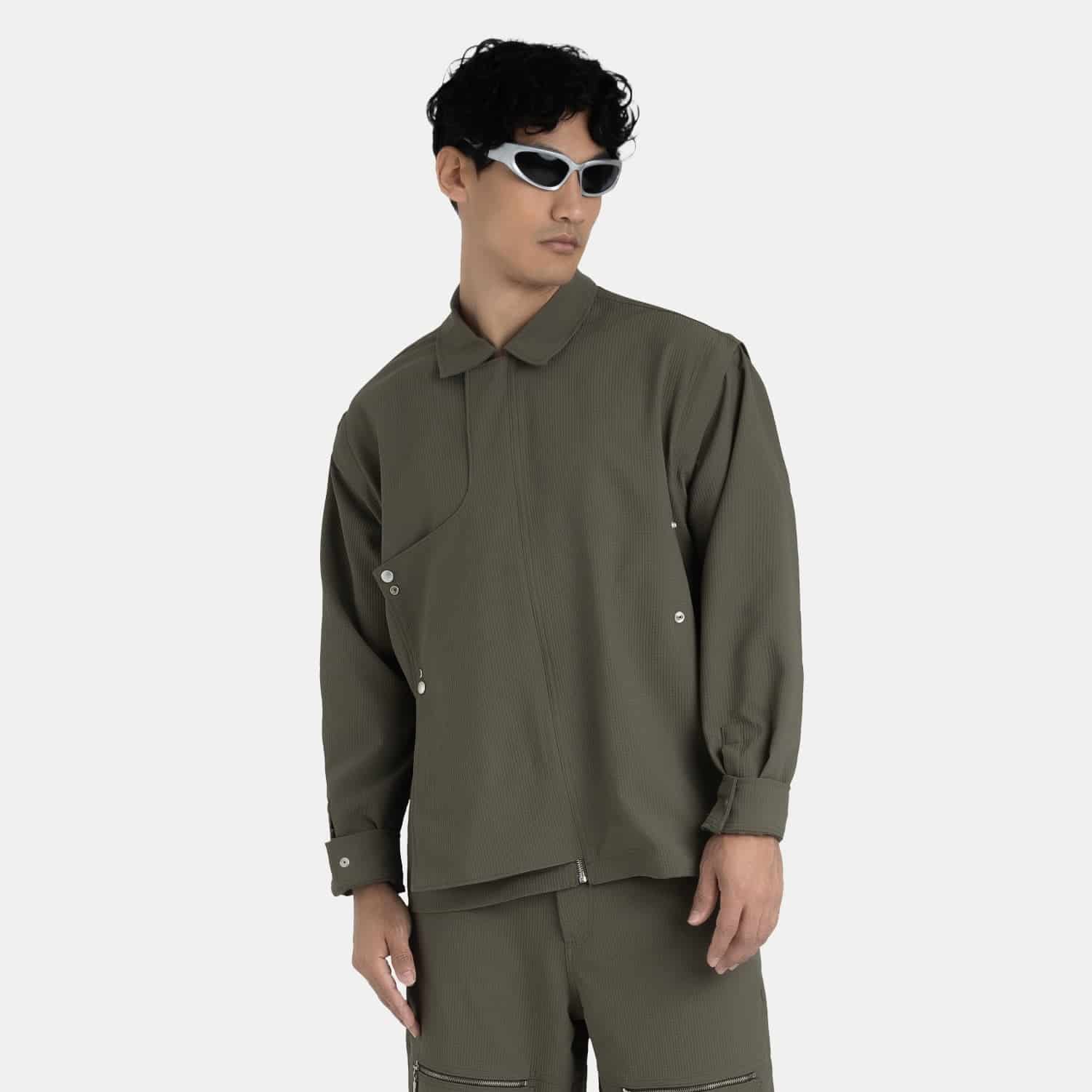 Convertible Utility Jacket Military Green - miniatura 1