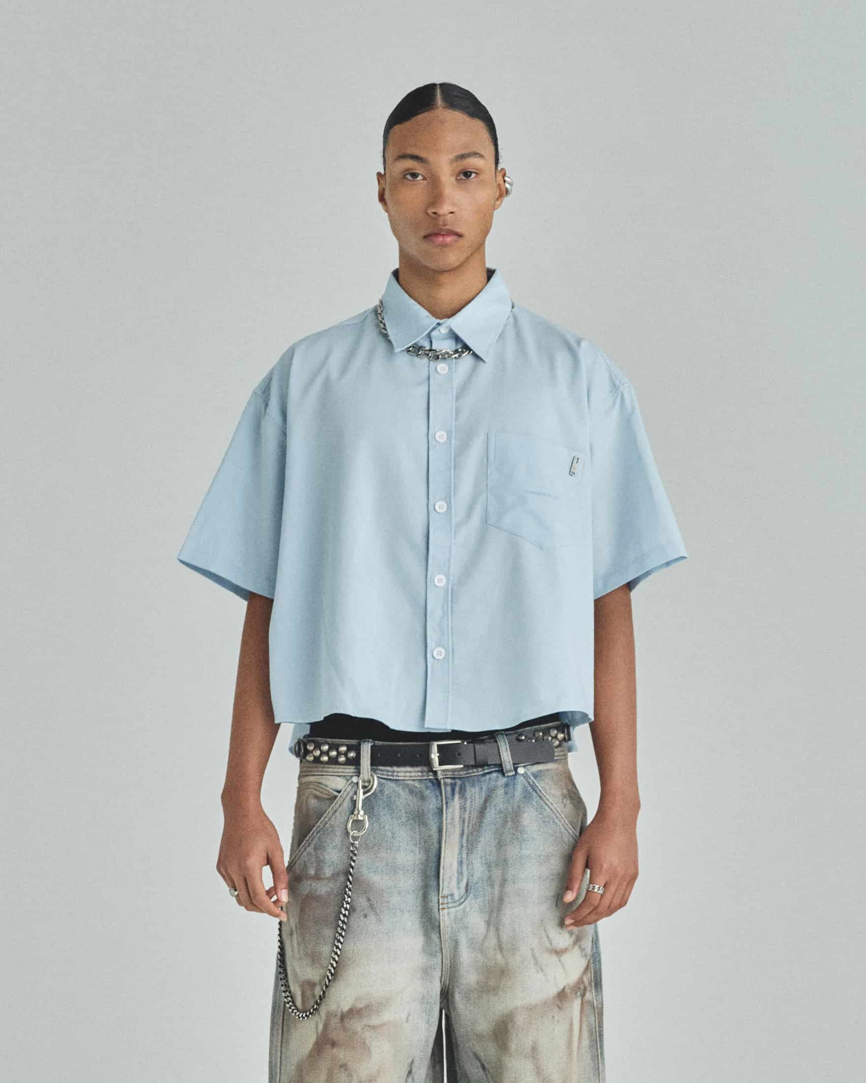 Basics Undergold Studio Boxy Fit Shirt Light Blue - miniatura 2