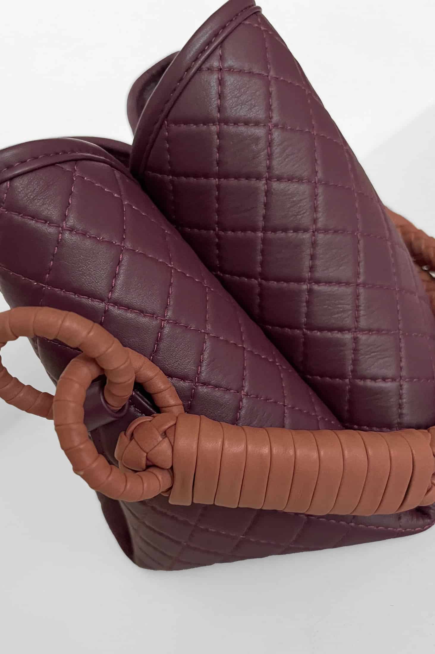 Tulip Mini Bucket Bag, Burgundy & Brandy - miniatura 4