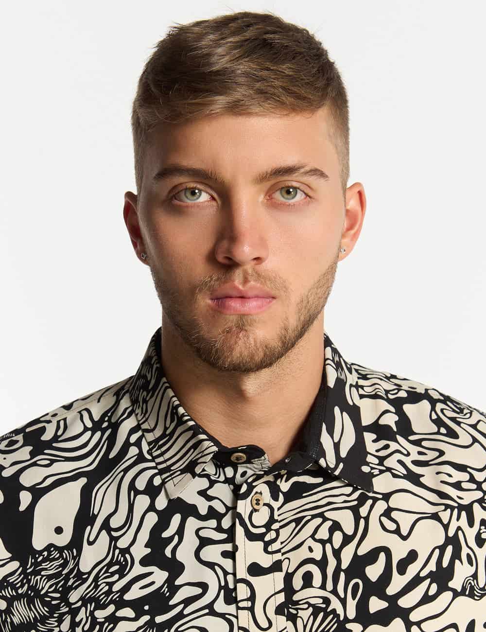 Camisa Regular Fit Pareidolia  negro + crudo Hombre - miniatura 5