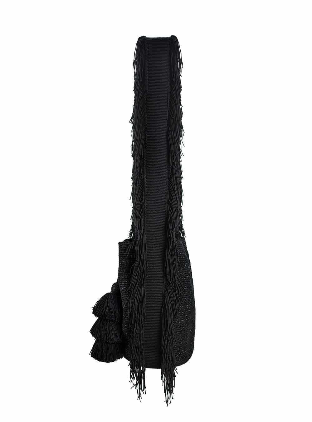Mochila Wayuu Kamsa Shiiliwaiya Black - miniatura 3