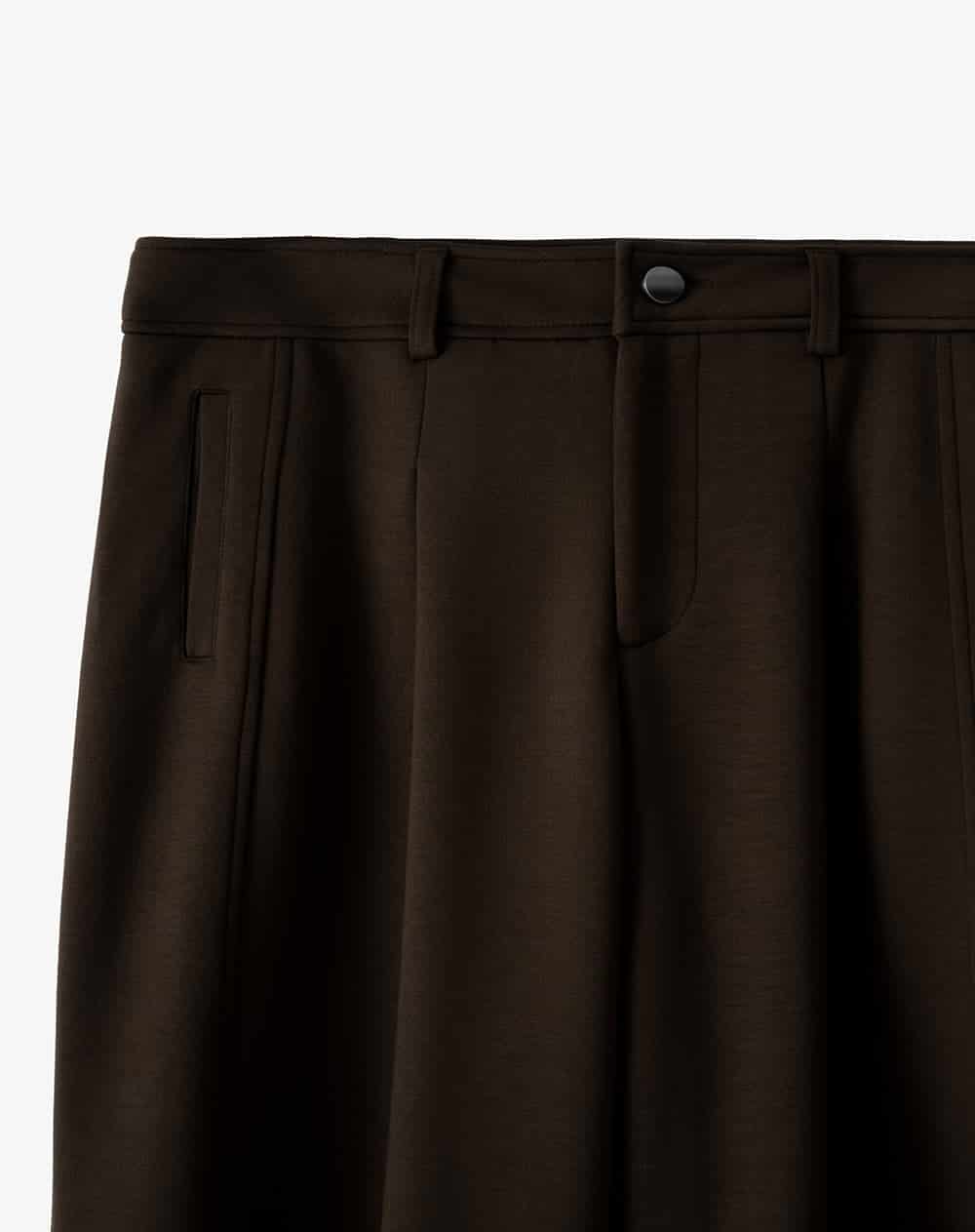 Pantalón loose tiro medio chocolate mujer - miniatura 2