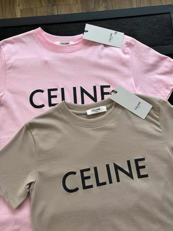 CAMISA CELINE ROSA Y BEIGE - miniatura 1