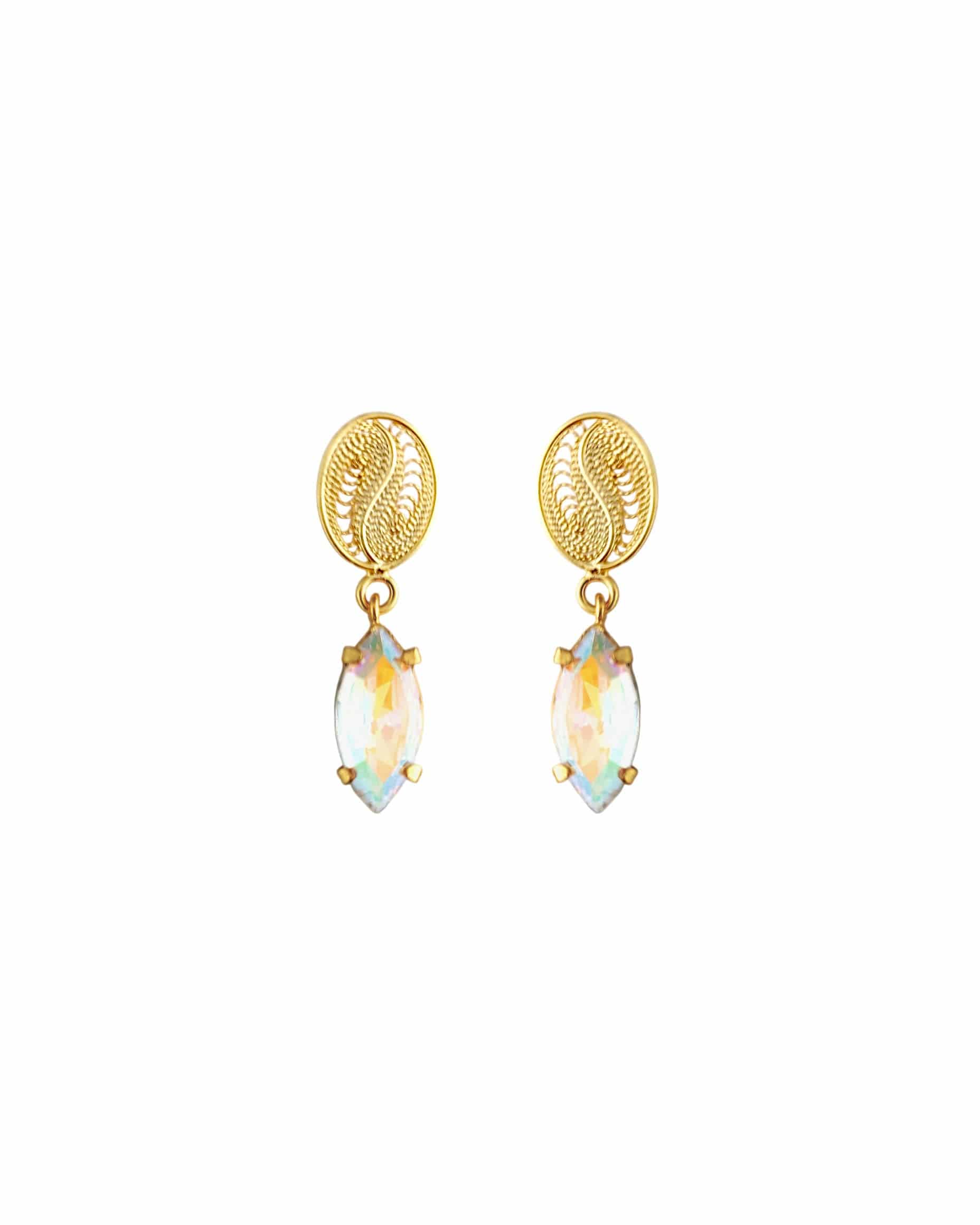 Aretes granito de café y cristal boreal - miniatura 1