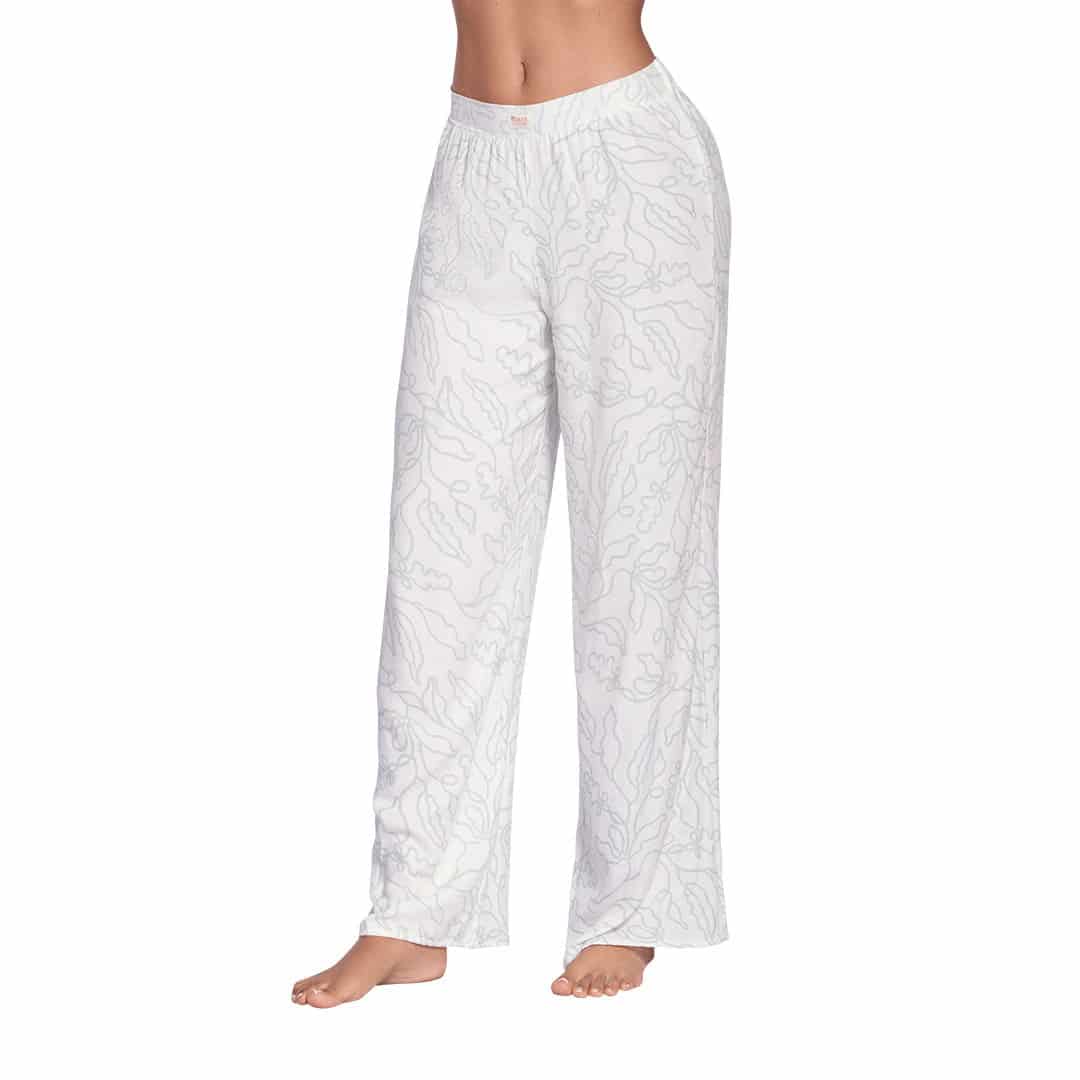 PANTALÓN ELABORADO EN CHALIS CON BOTA AMPLIA - miniatura 1