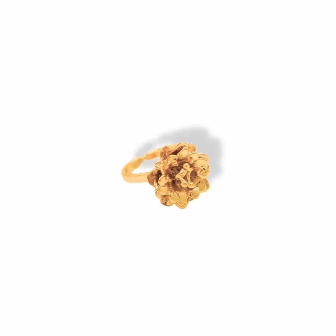 Anillo con flor de cactus pequeño - miniatura 4