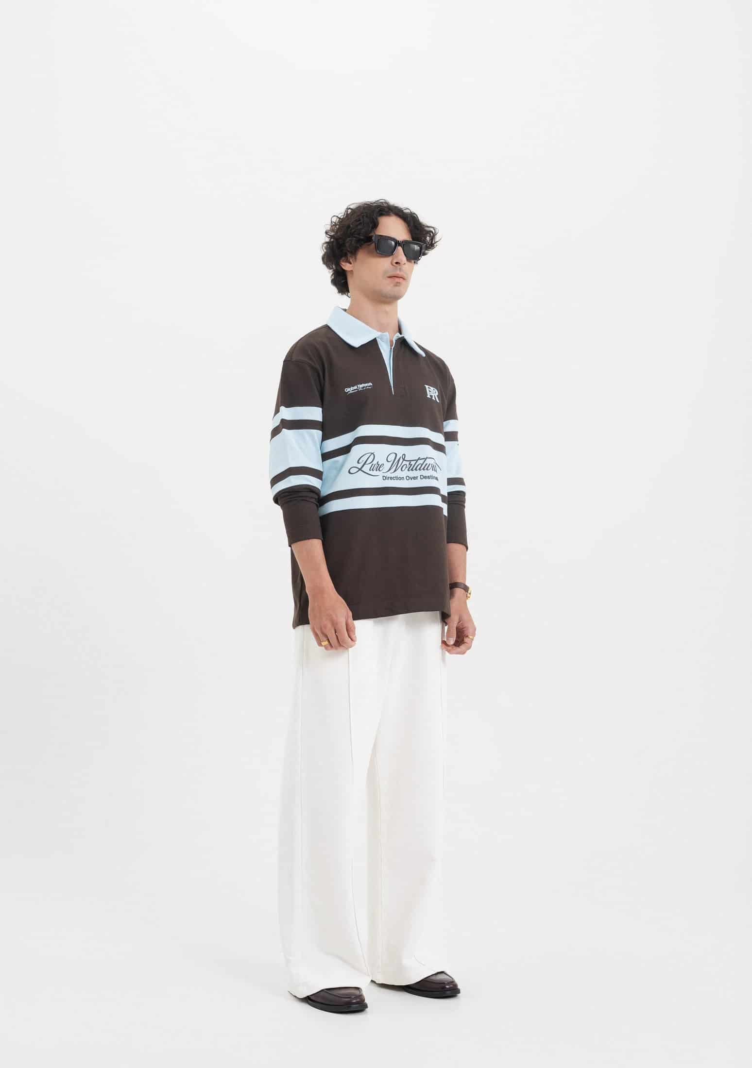 Across The Lines Brown Polo - miniatura 4