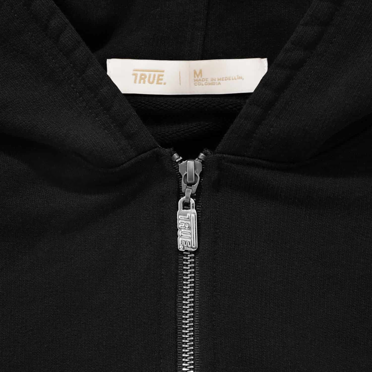 Classic Zipper Hoodie - Black - miniatura 7