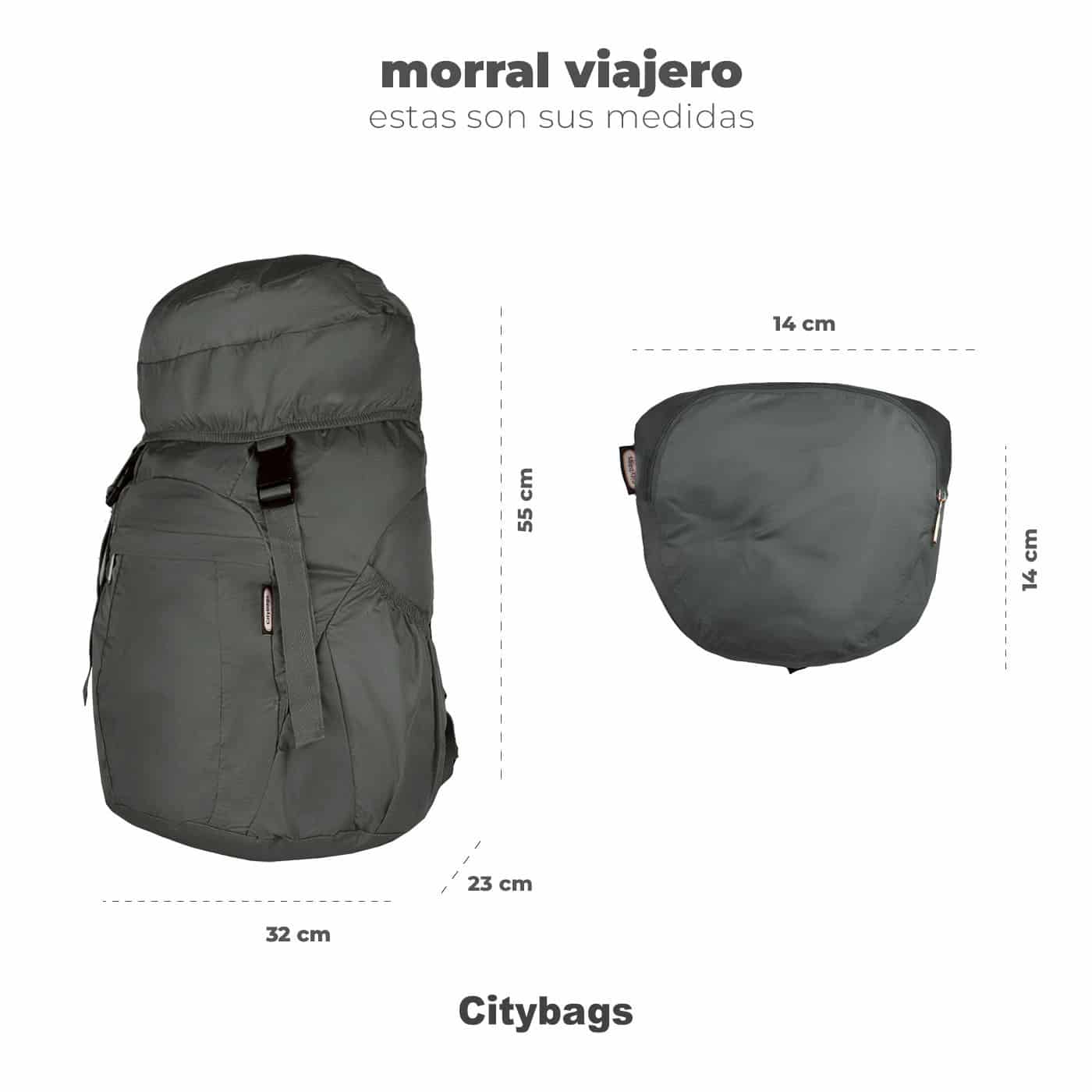 Morral Viajero ULTRA Plegable Estampado Vida Citybags Multicolor - miniatura 8