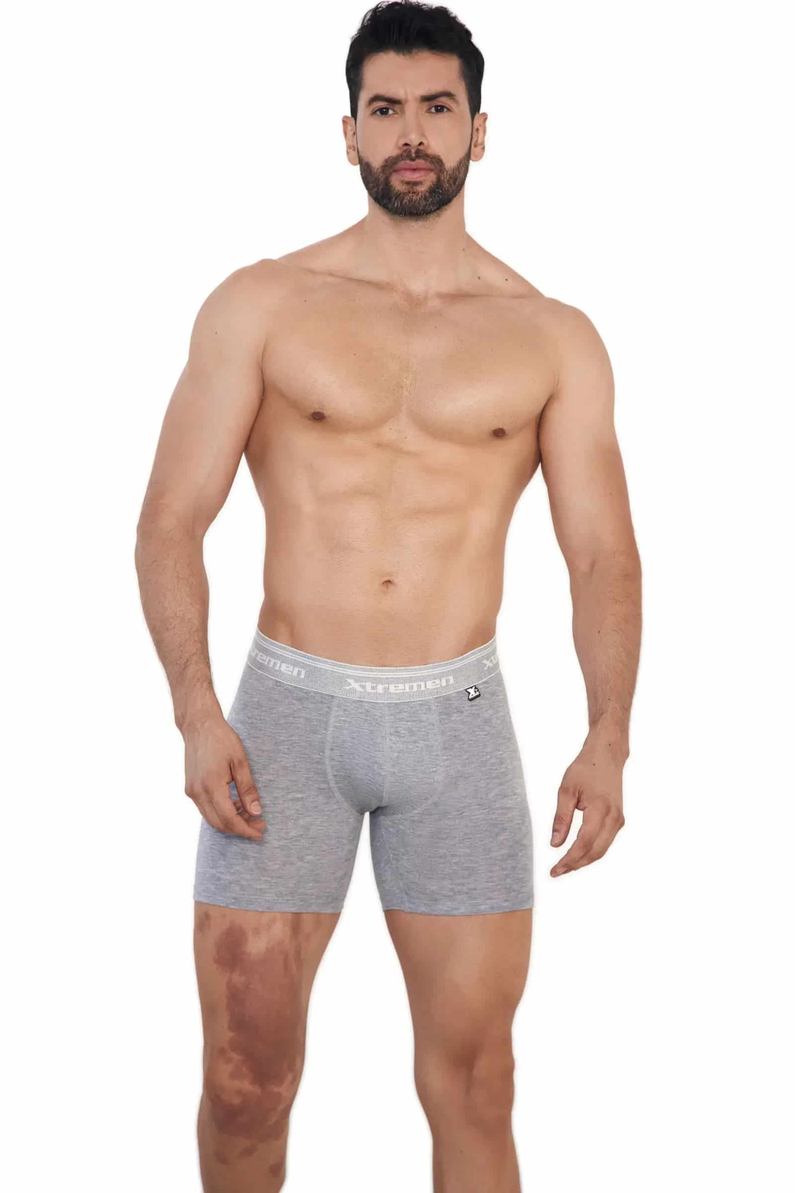 BOXER ALGODÓN PINZA UP F/ENTERO  GRIS JASPE - miniatura 2
