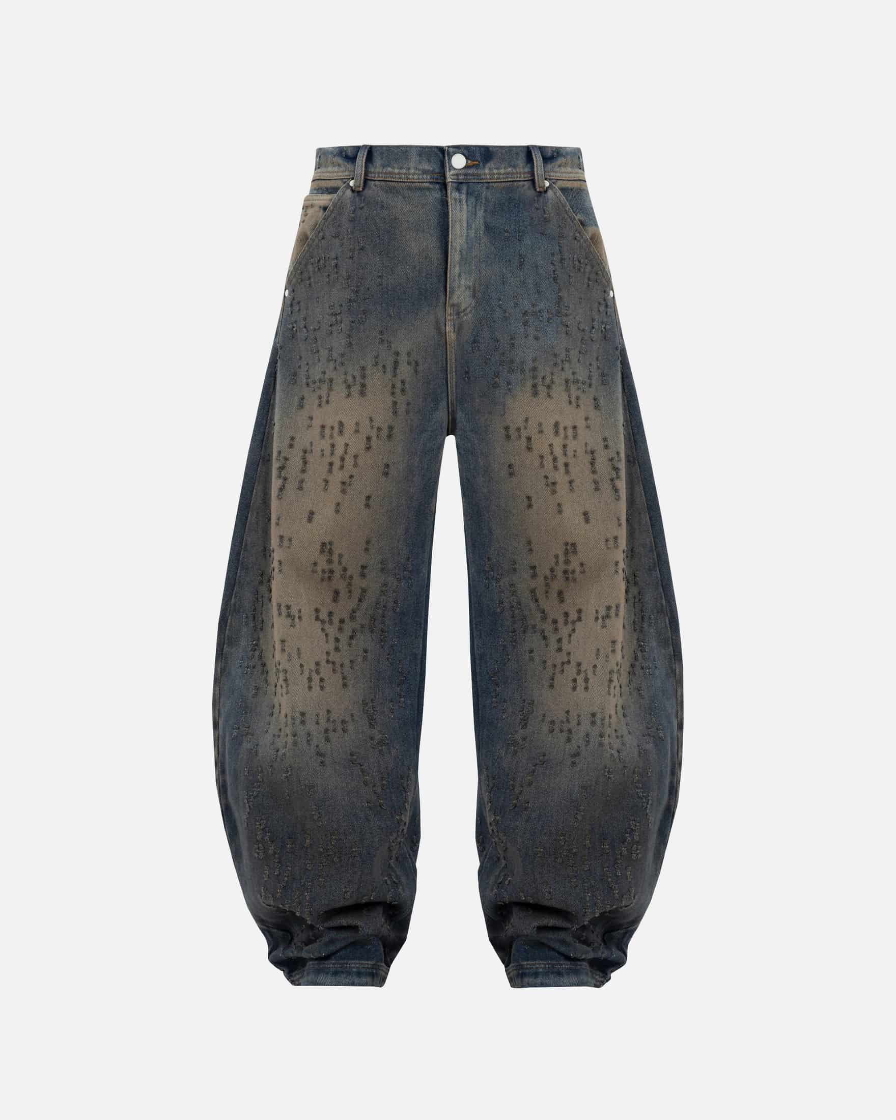 Agnus Dei U Ripped Barrel Jean Dirty Blue - miniatura 1
