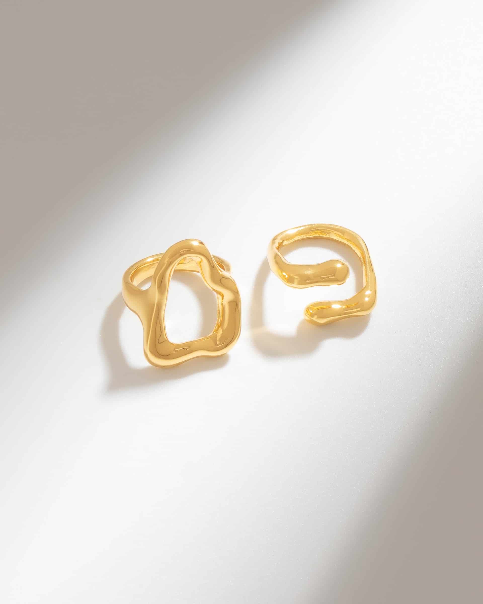 Set X2 Anillos Silueta Amorfa - miniatura 1