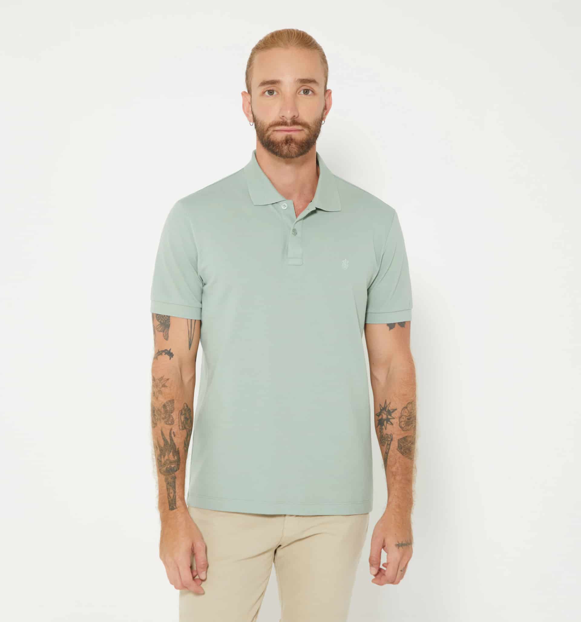 Polo básico para hombre slim fit - miniatura 2