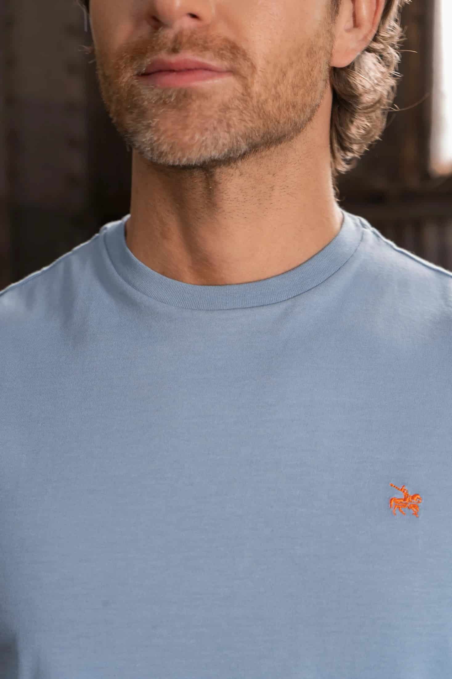 Camiseta Soft Hombre Azul Medio - miniatura 4