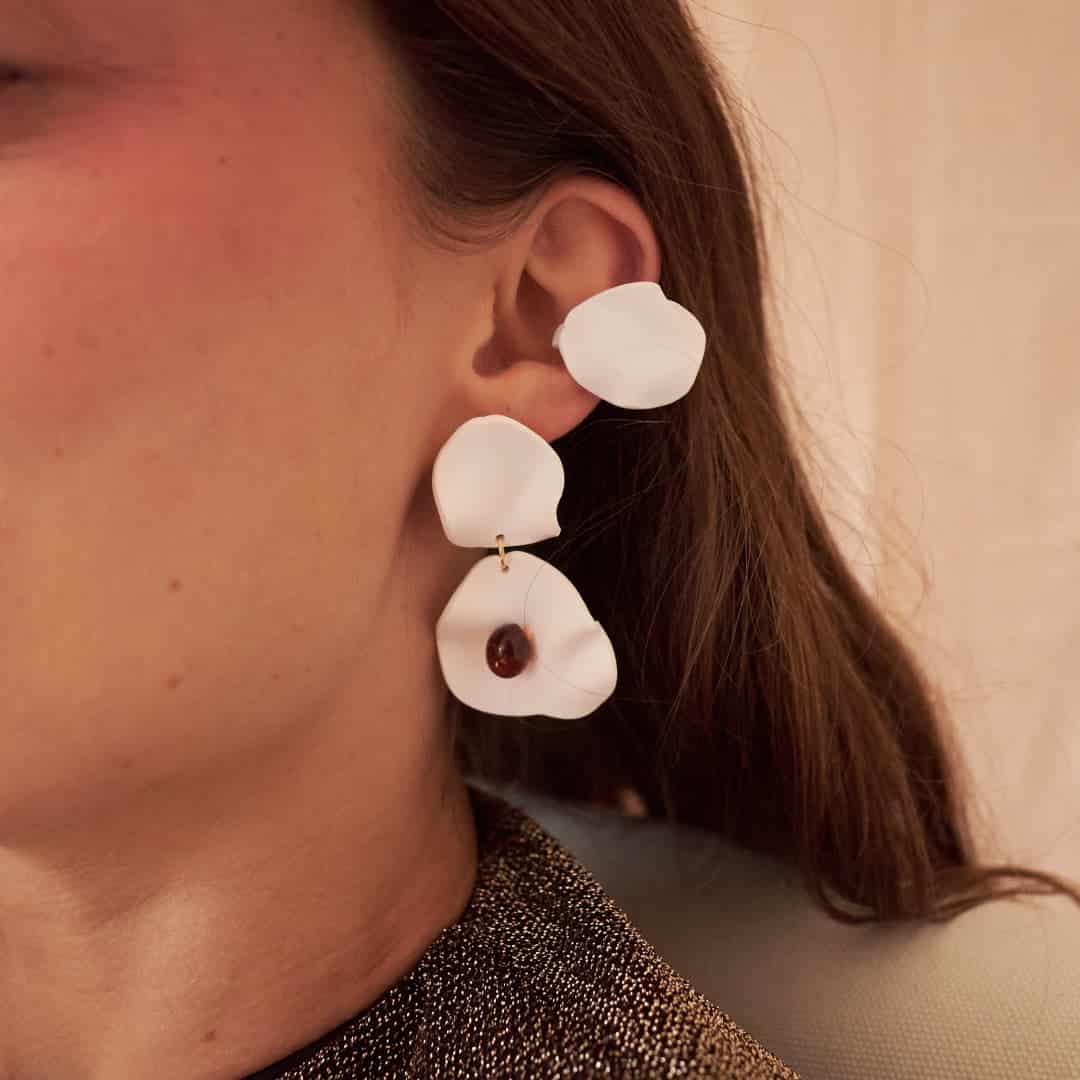 Aretes Lucié Petalo Doble - miniatura 7