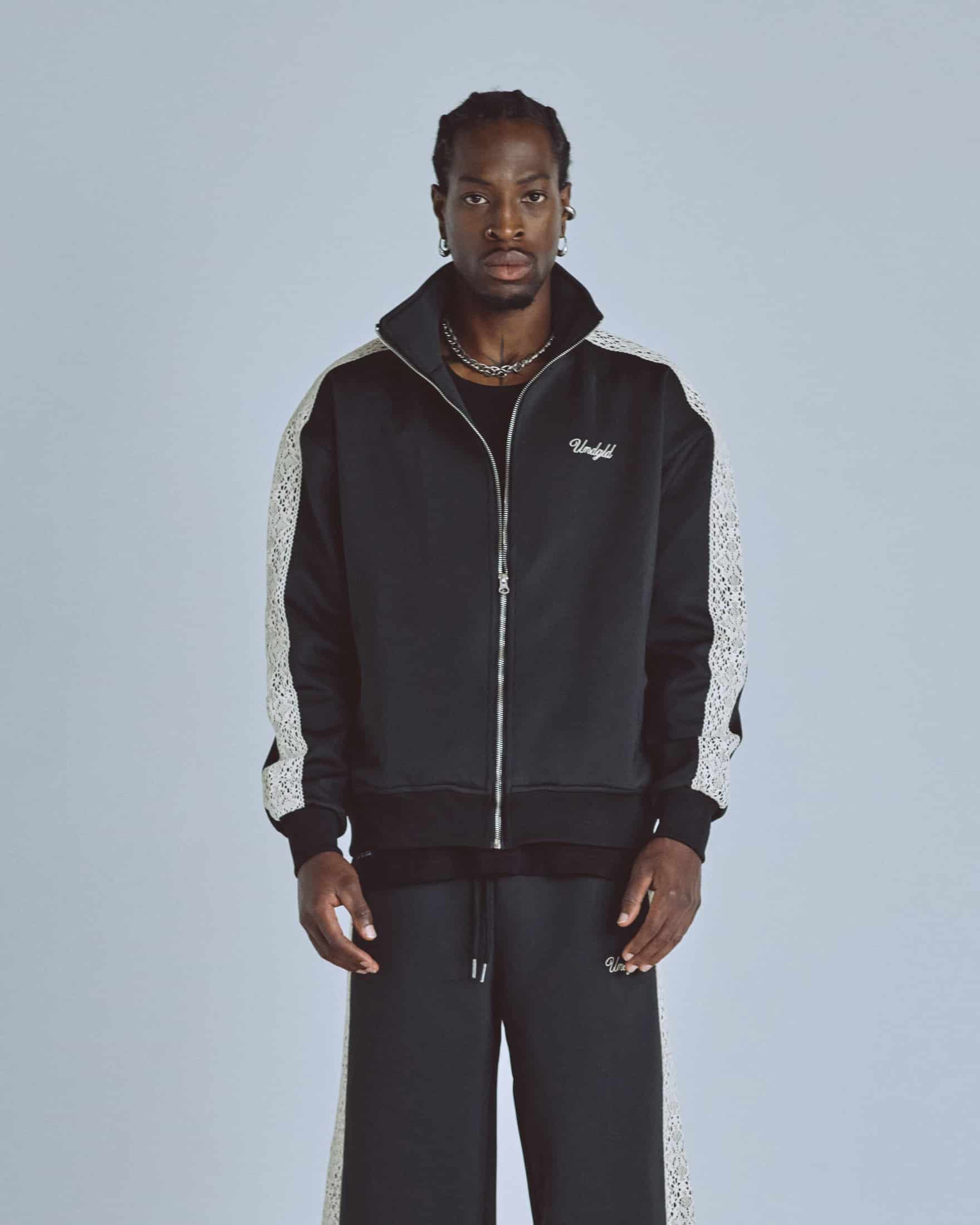 Basics Undgld Lace-panel Track Jacket Black - miniatura 2