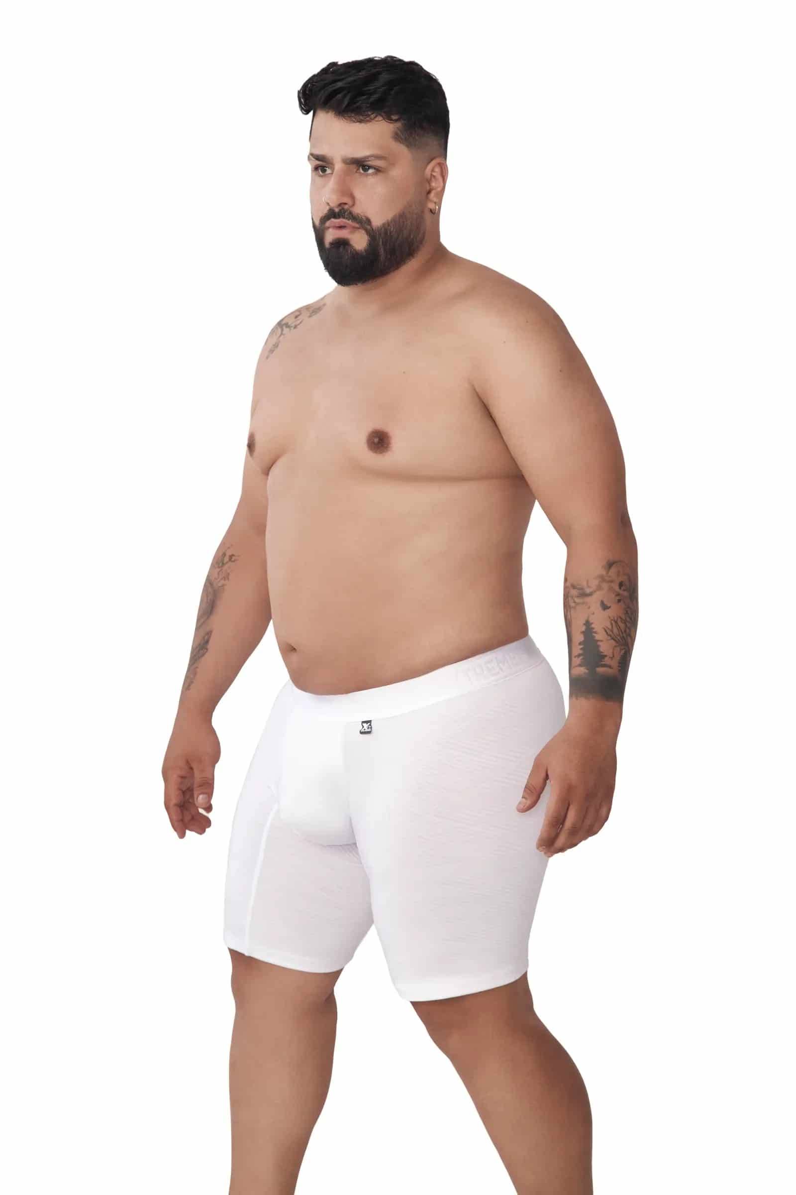 BOXER MICROFIBRA JACQUARD ESPIGA EXTRAGANDE BLANCO - miniatura 4