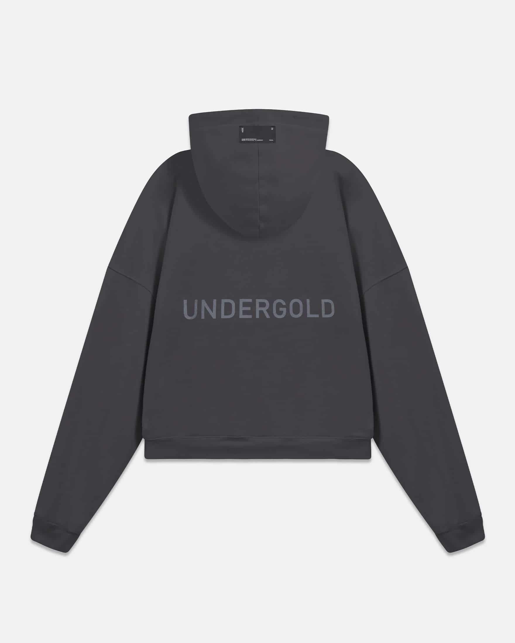 W Line Basic Boxy Fit Hoodie Dark Gray - miniatura 1