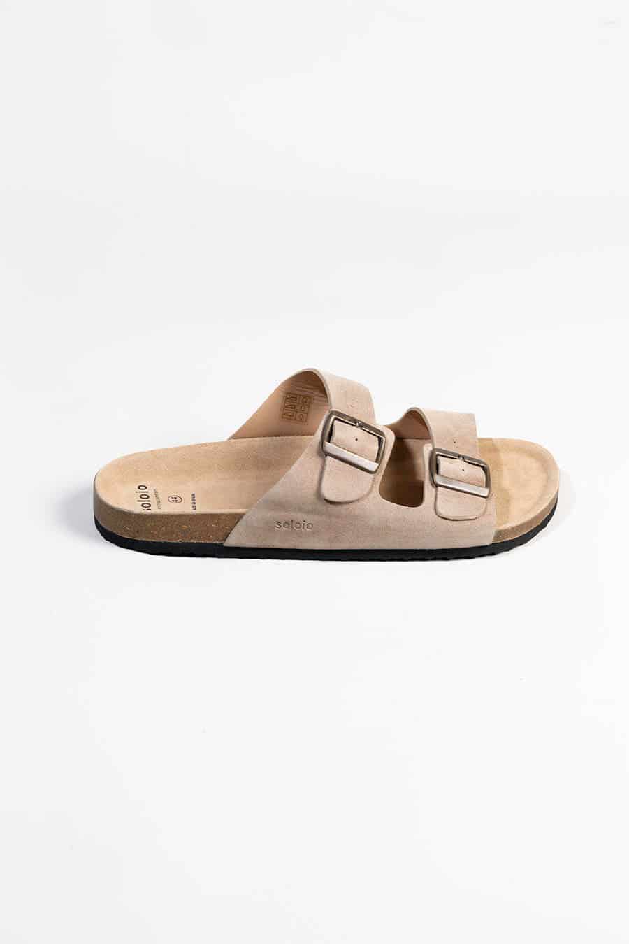 Men's buckle sandal taupe - miniatura 2