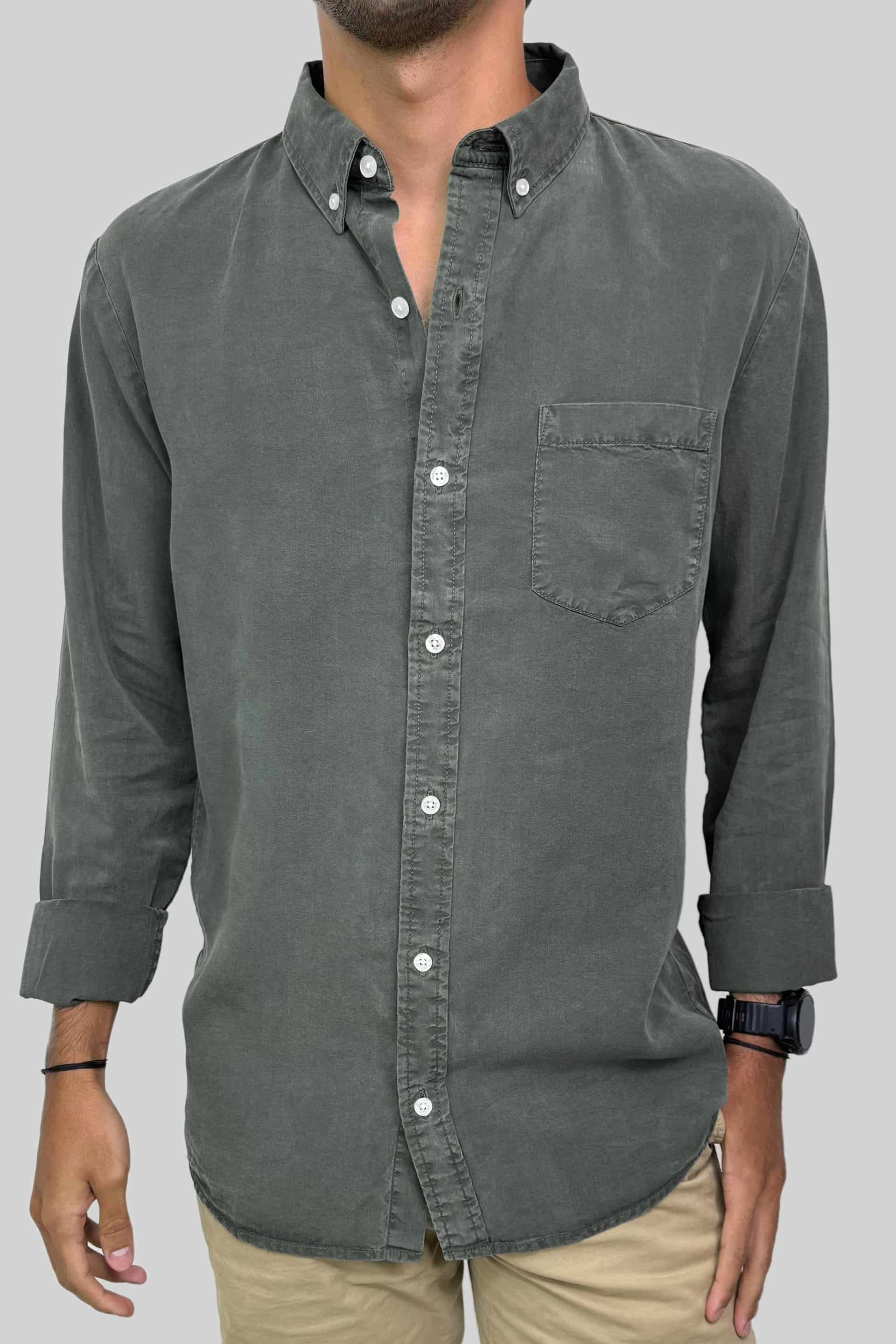 CAMISA LYOCELL OLIVE - miniatura 2