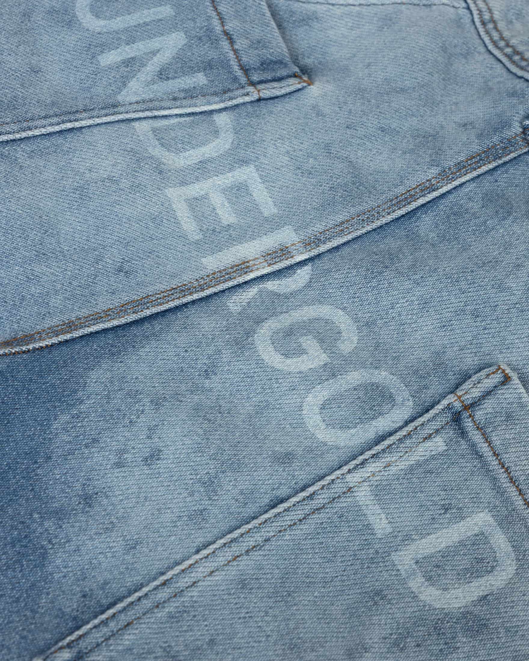 Holy State UNDRGLD Double Destroyed Jorts Blue - miniatura 4
