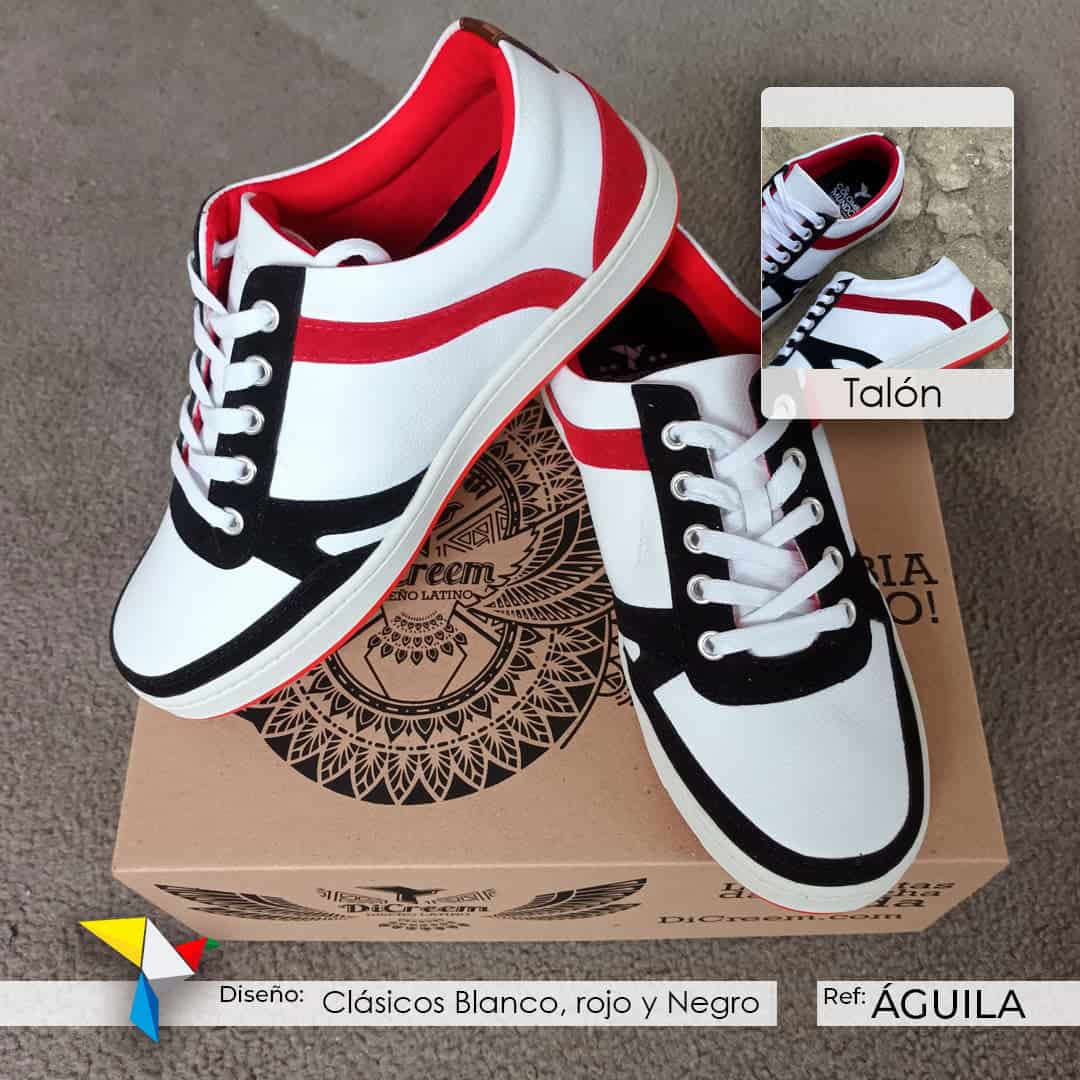 Clásicos Blanco, Rojo y Negro – Tenis ÁGUILA - miniatura 1