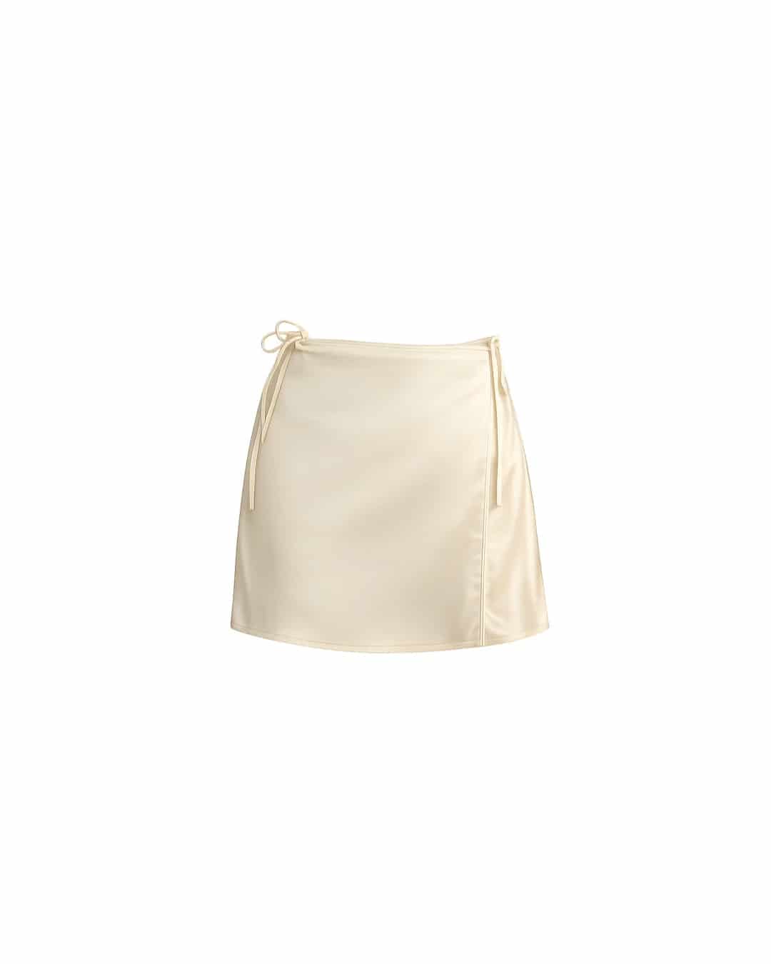 BELLA MINI SKIRT - IVORY - miniatura 2