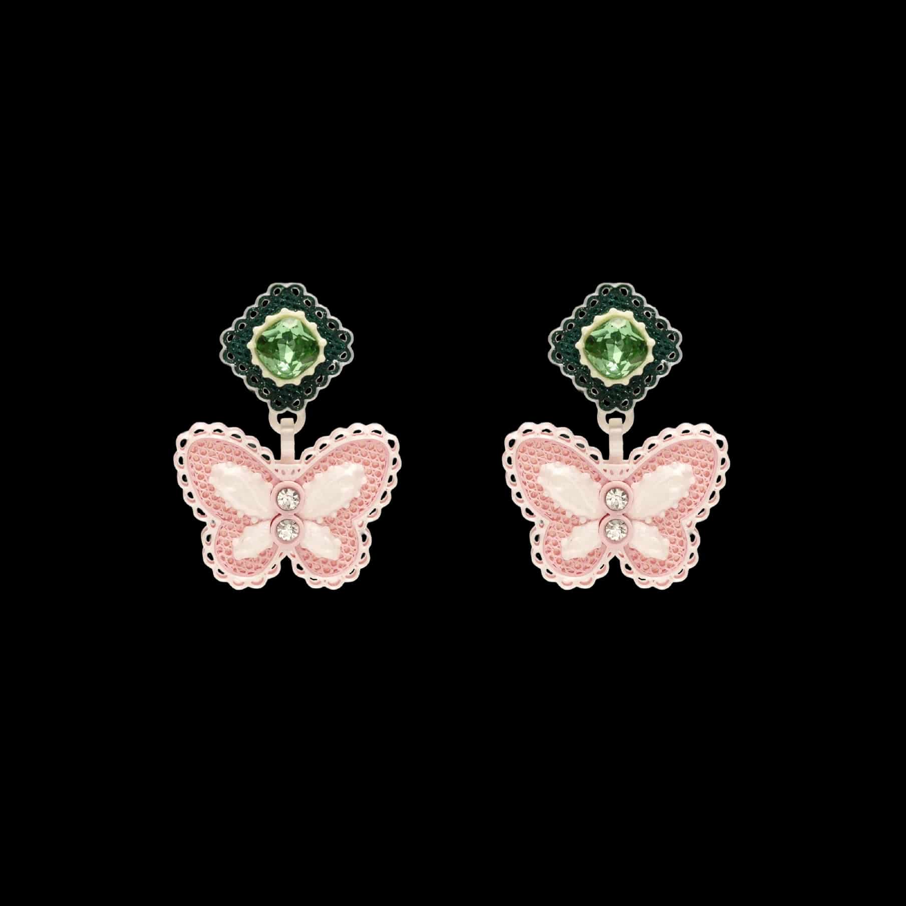 ARETES LACE MARIPOSA DOBLE - miniatura 1