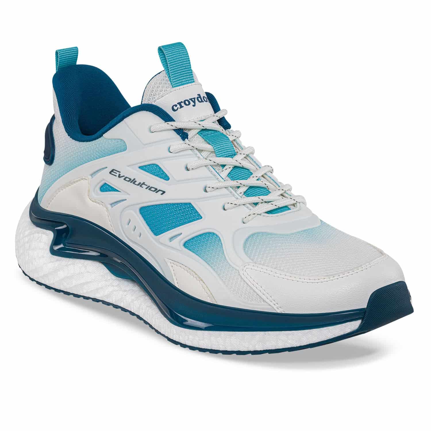 Tenis Running Mufos Blanco-Azul Croydon Para Hombre - miniatura 1