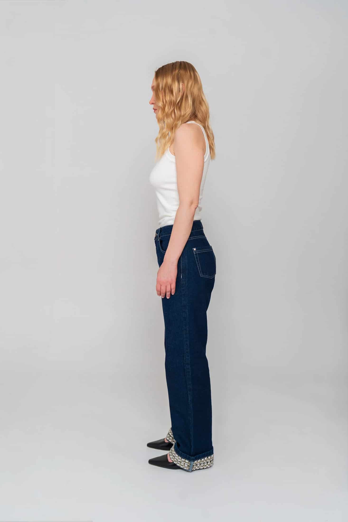 Crystal Embroidered Jeans - miniatura 4