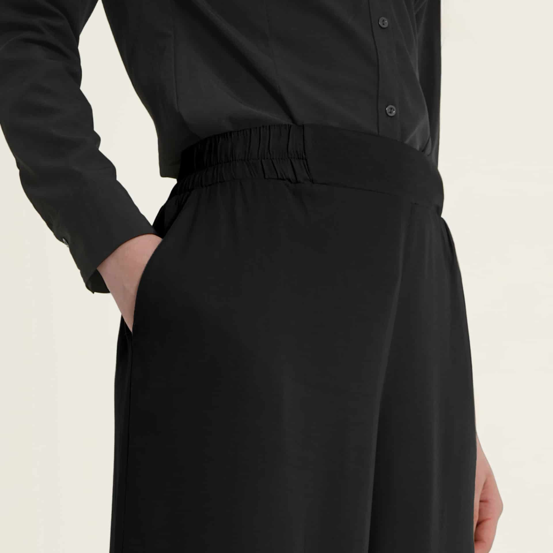 Pantalón palazzo con elastico en cintura - miniatura 11